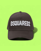 DARK BROWN COTTON BASEBALL CAP WITH BOLD FRONT EMBROIDERY