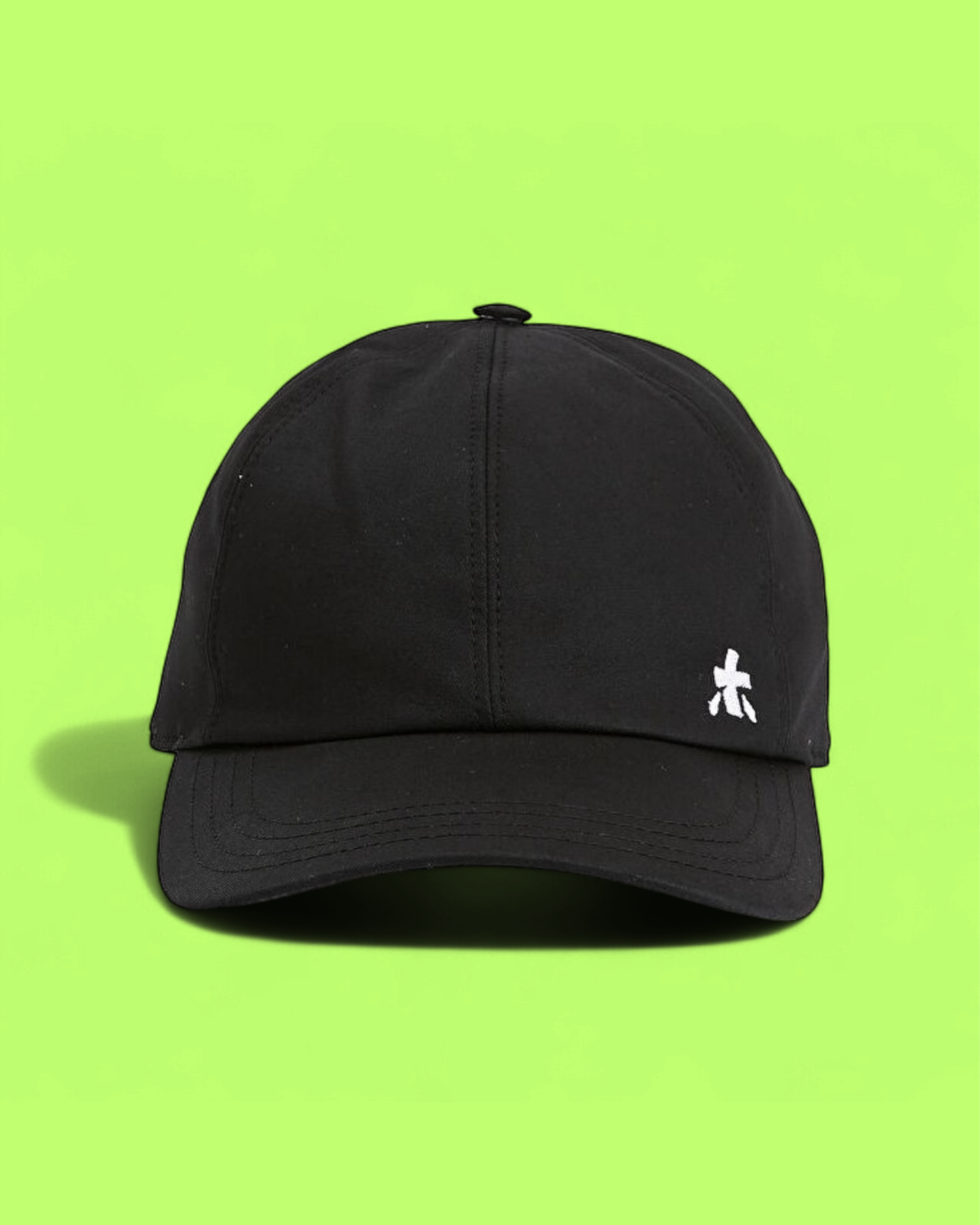 PREMIATA BLACK CAP WITH MINIMAL WHITE LOGO EMBROIDERY CWCD