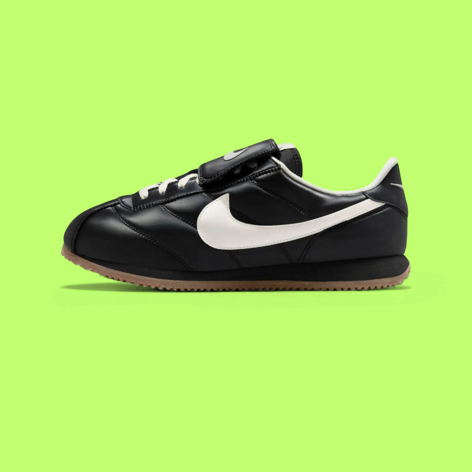 NIKE CORTEZ BASIC LEATHER BLACK WHITE RETRO CLASSIC ICONZZ