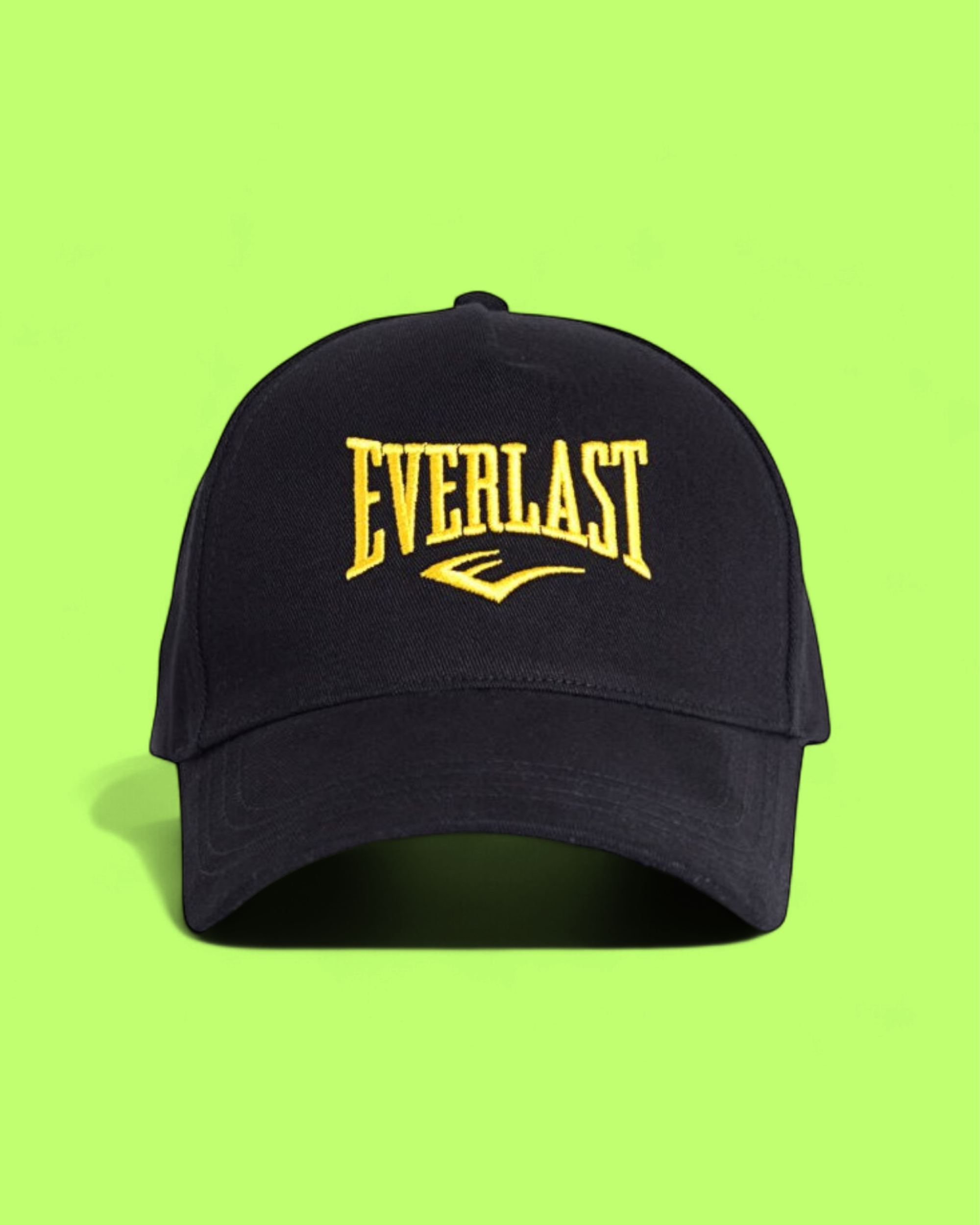 BLACK EVERLAST CAP WITH YELLOW EMBROIDERED LOGO CWCD