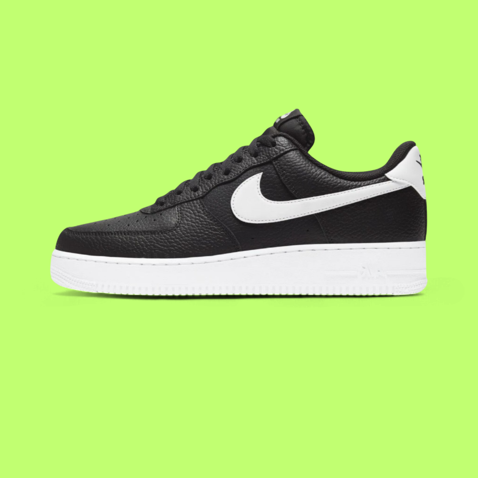 NIKE AIR FORCE 1 '07 BLACK MEN'S CLASSIC CASUAL SNEAKERS