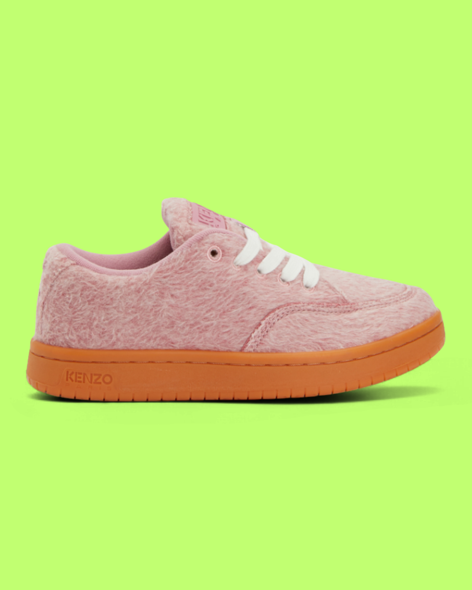 KENZO PINK FUZZY TEXTURE GUM SOLE LIMITED EDITION SNEAKERS