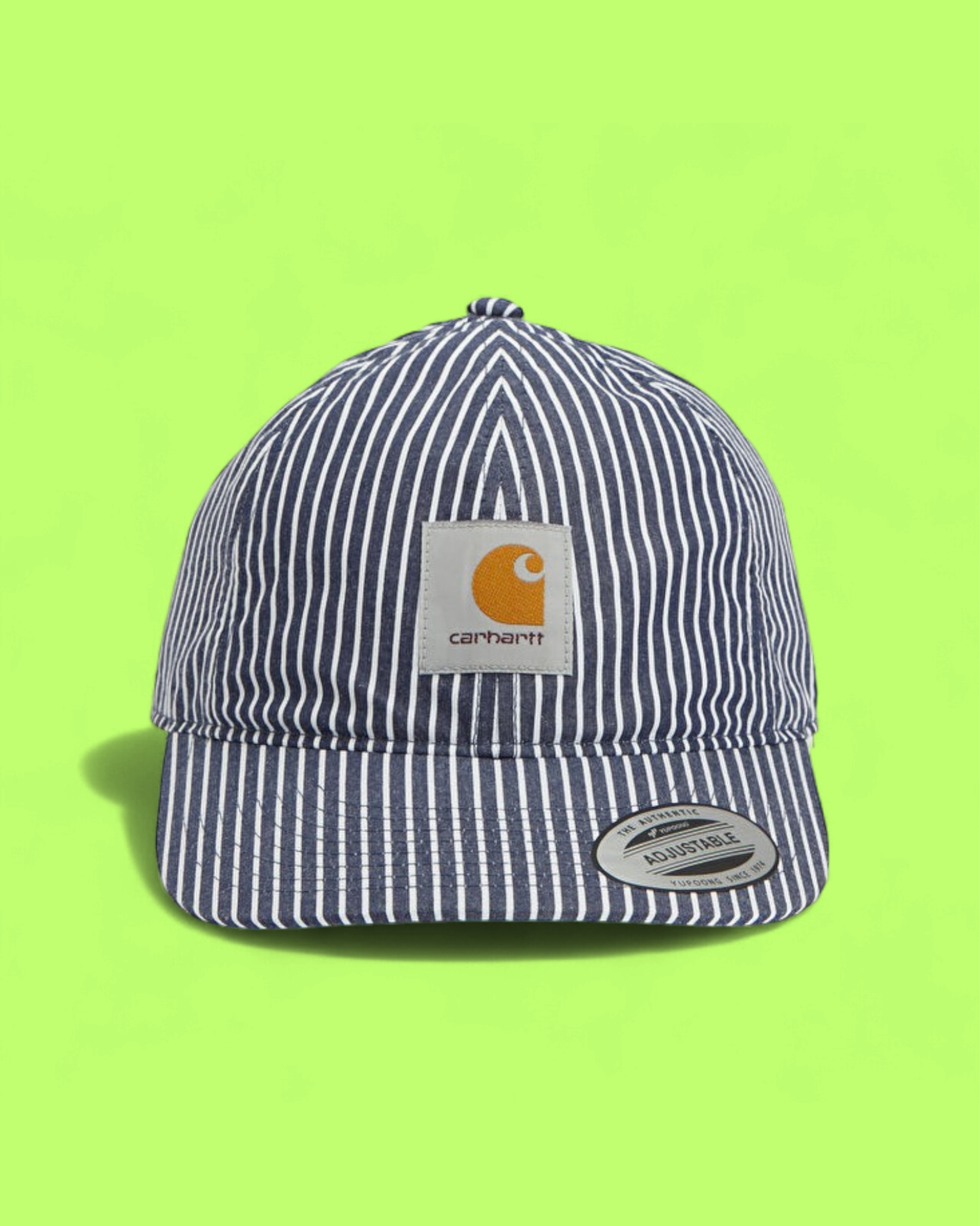 NAVY WHITE STRIPED COTTON BASEBALL CAP FOR MEN AND WOMEN