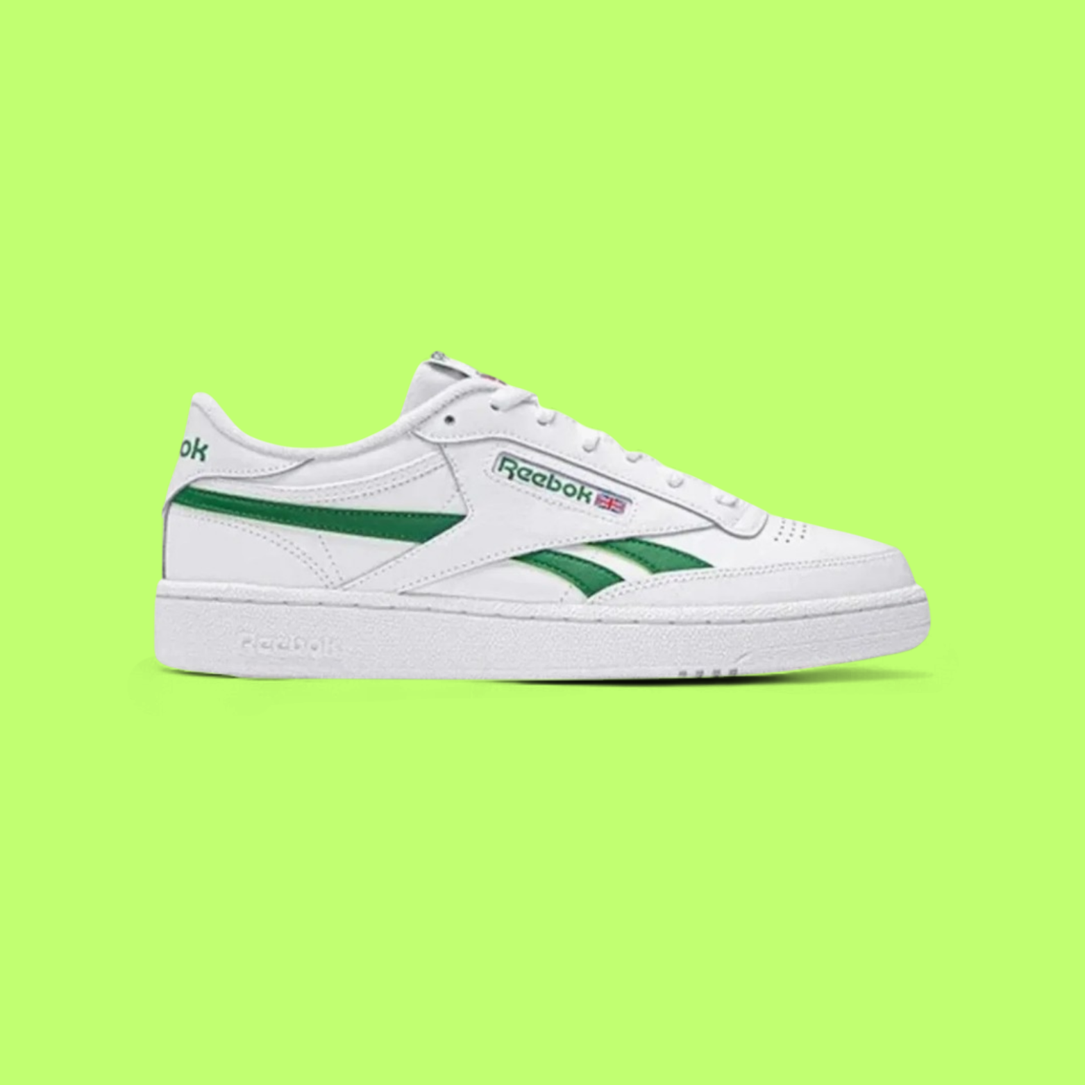 REEBOK CLUB C REVENGE UNISEX WHITE LEATHER RETRO COURT SNEAKERS