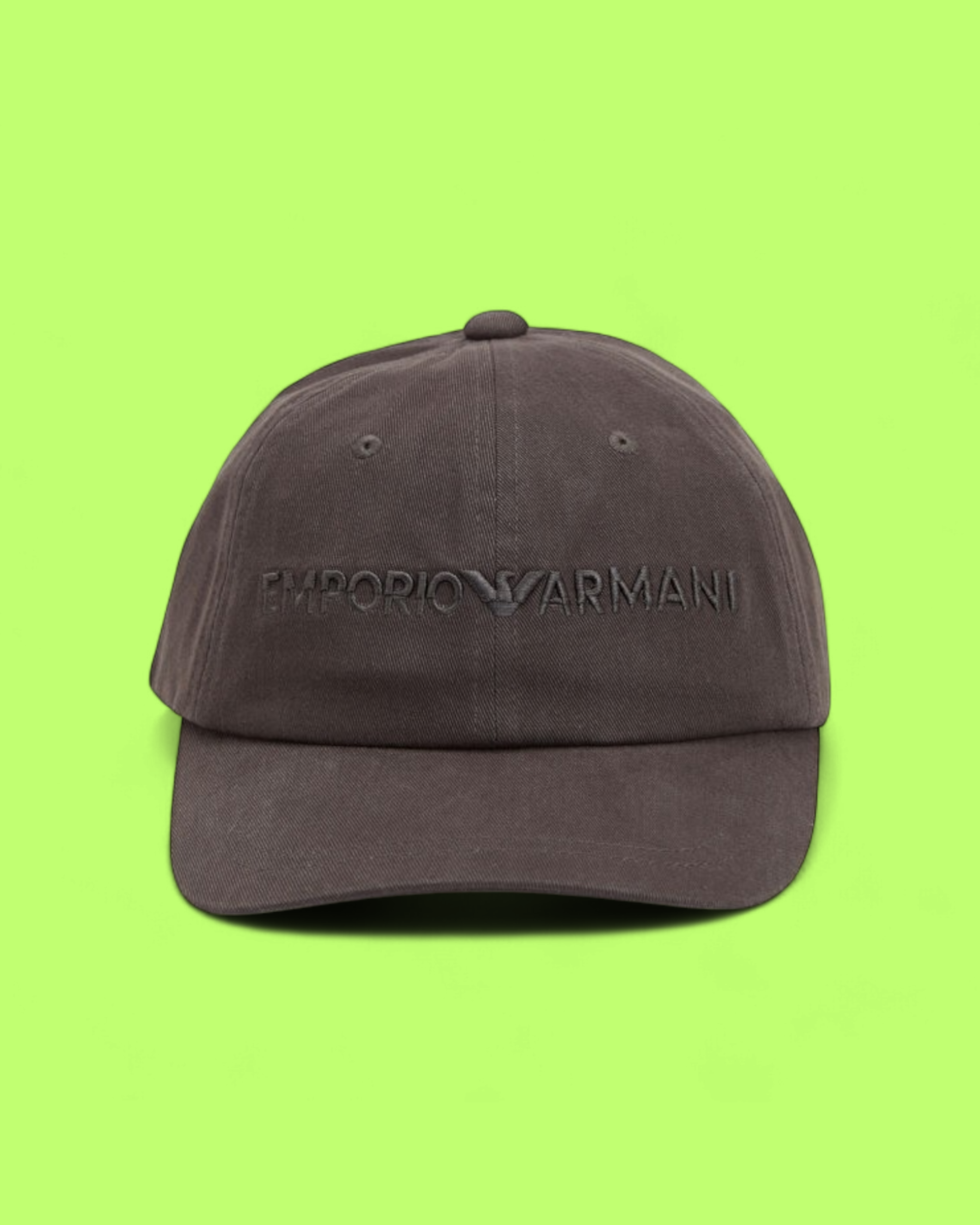 DARK GREY BASEBALL CAP WITH EMBROIDERED LOGO AND MINIMAL