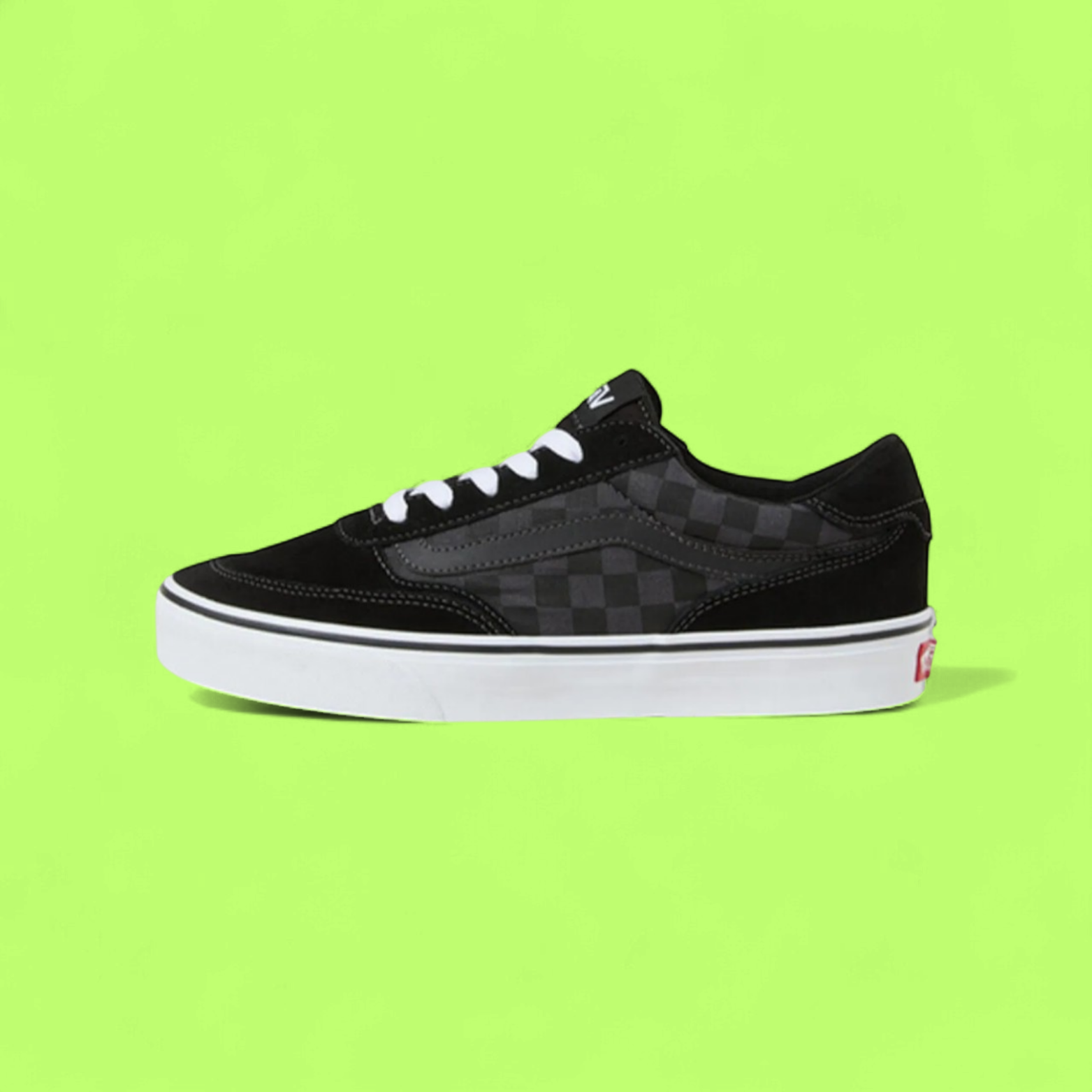 VANS BROOKLYN LS MEN'S BLACK LEATHER CASUAL SKATE STYLE SNEAKERS
