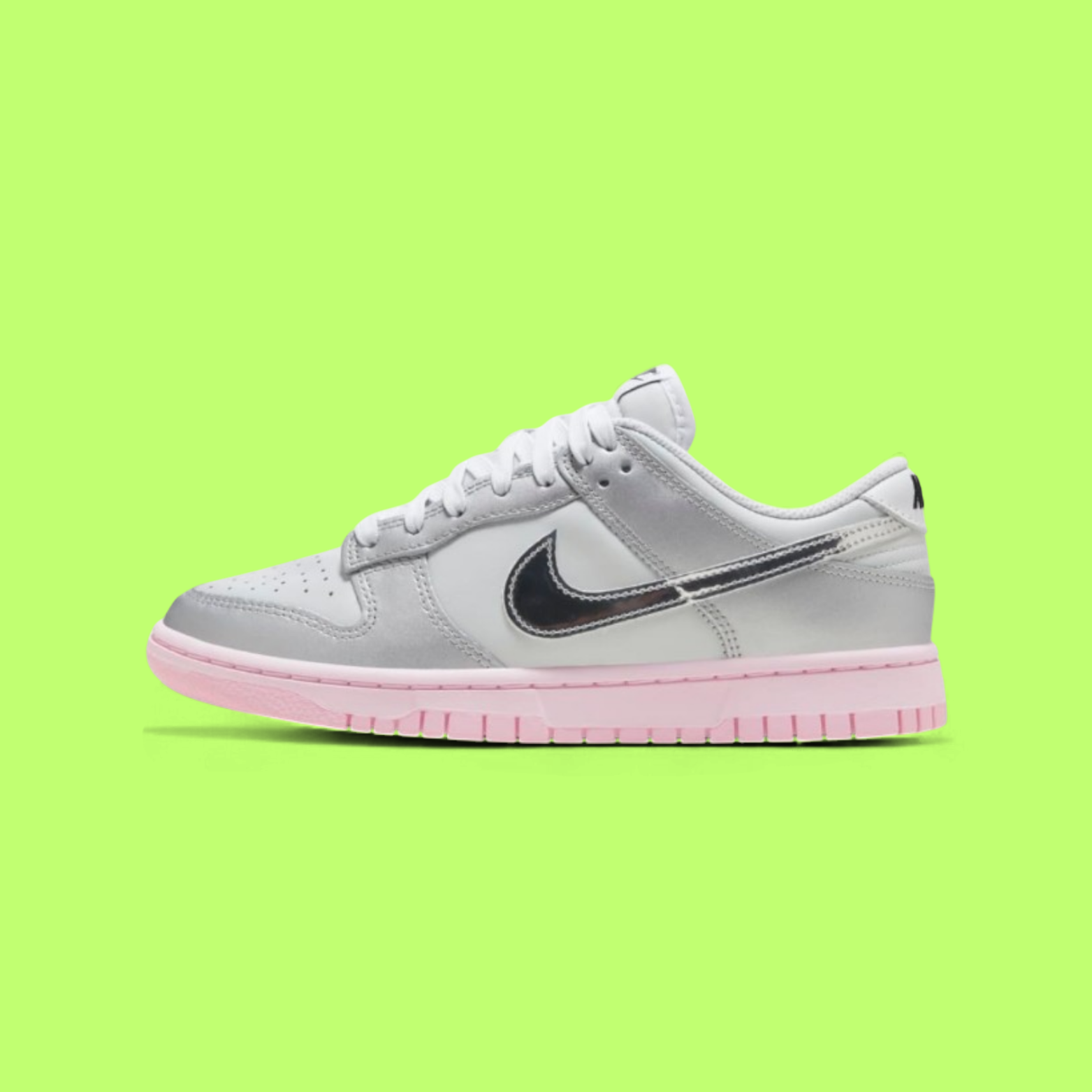 NIKE DUNK LOW LX “METALLIC SILVER PINK FOAM” PREMIUM WOMENS
