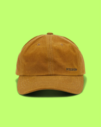 FILSON TAN BROWN WAXED COTTON CLASSIC LOGO BASEBALL CAP