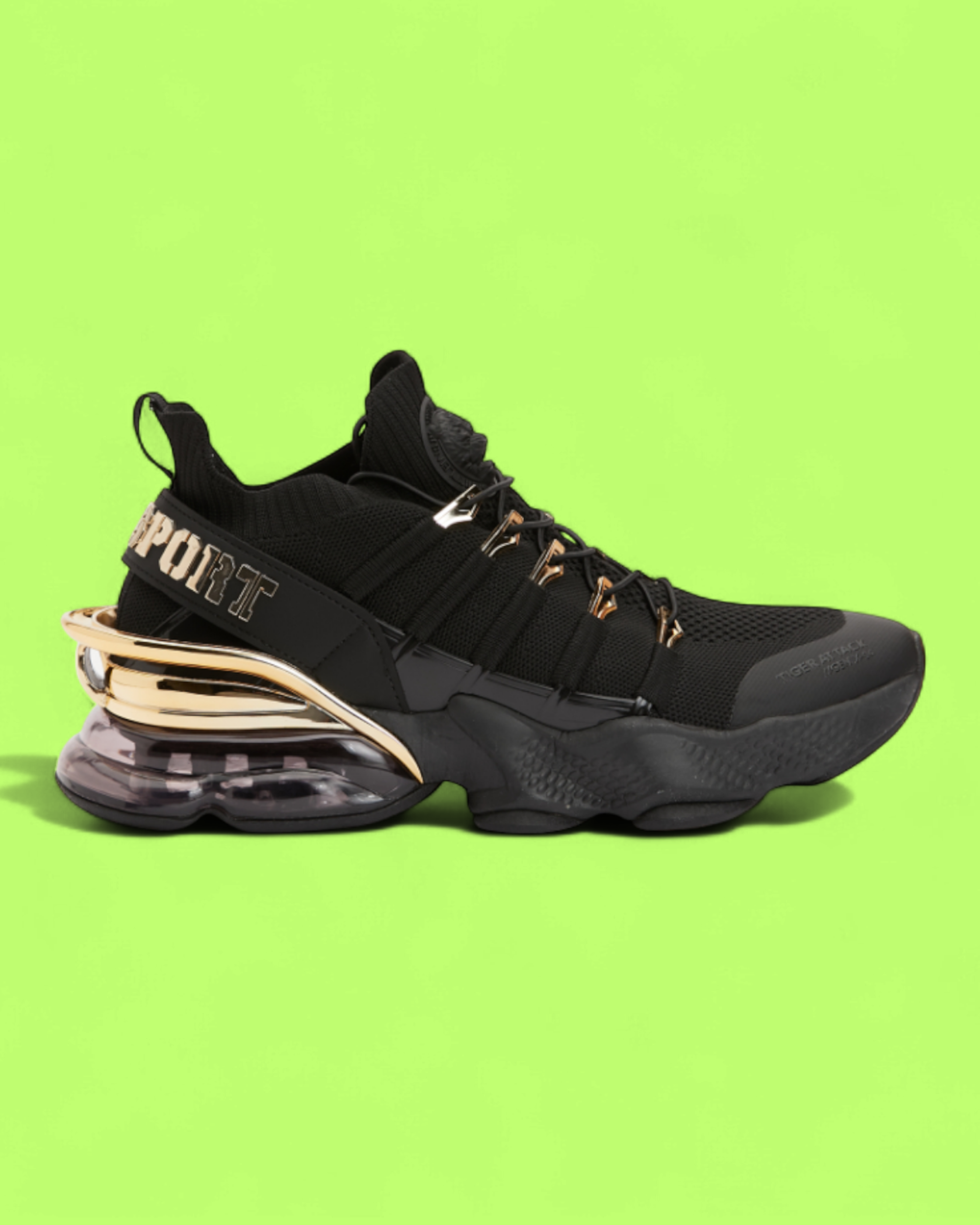 PHILIPP PLEIN SPORT BLACK GOLD FUTURISTIC AIR BUBBLE CHUNKY