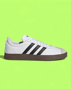 ADIDAS VL COURT 3.0 WHITE BLACK CLASSIC LEATHER CASUAL SNEAKERS