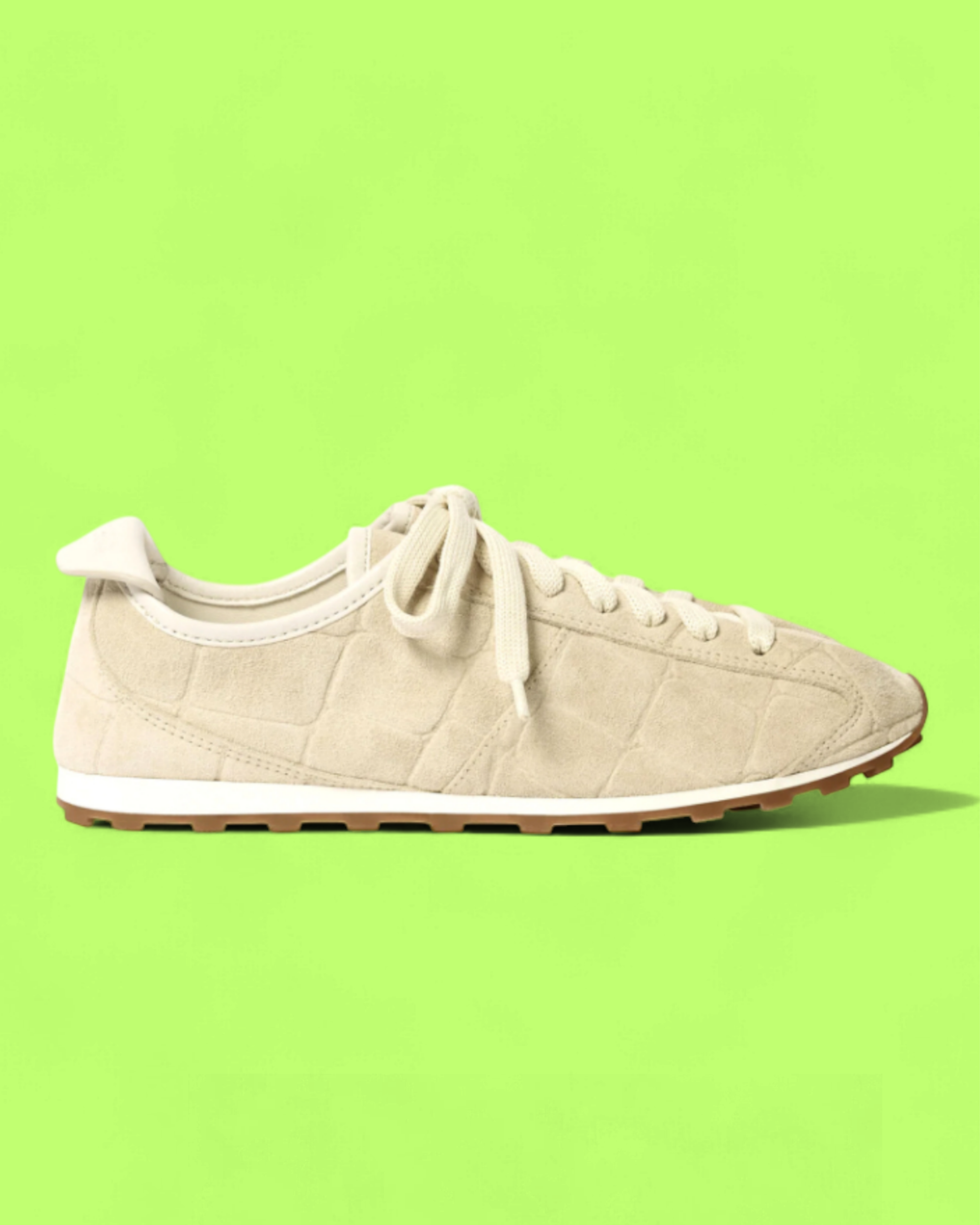 JACQUEMUS RETRO SUEDE SNEAKER BEIGE GUM OUTSOLE CWCD ICON