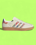 ADIDAS GAZELLE WHITE MULTICOLOR STRIPES CLASSIC SNEAKERS CWCD