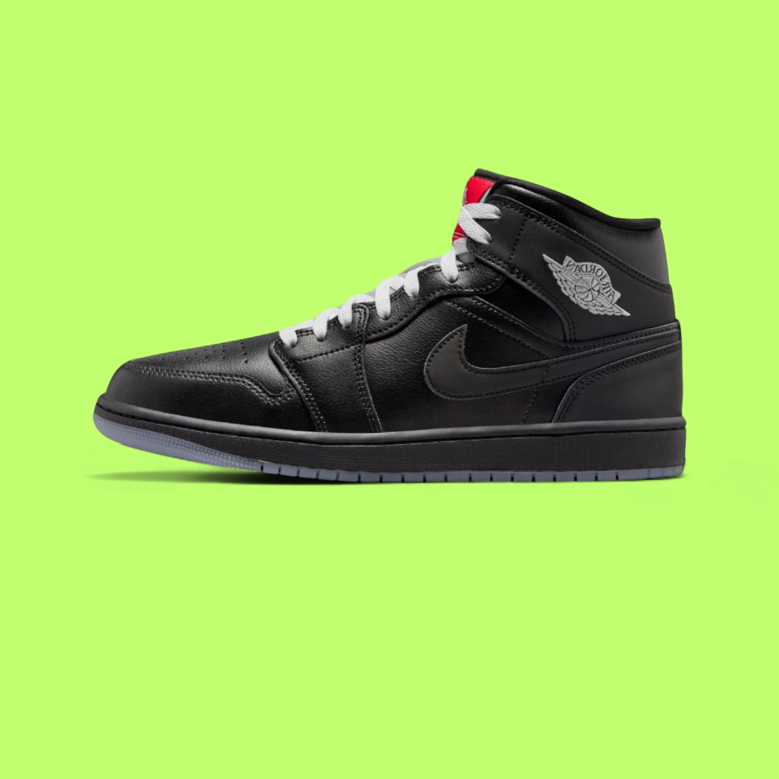 NIKE JORDAN AIR 1 MID SE BLACK MEN'S RETRO BASKETBALL SNEAKERS