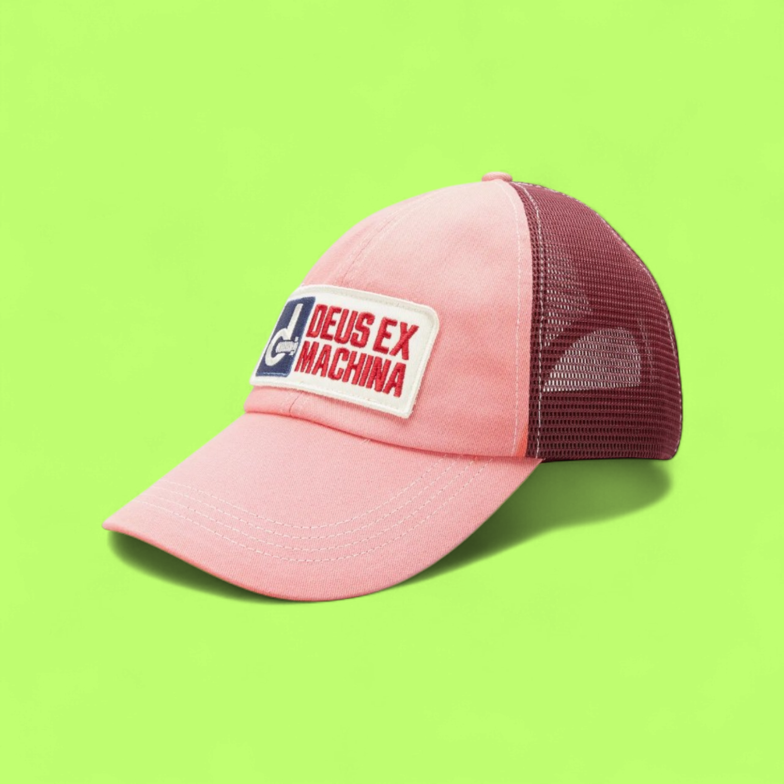 DEUS EX MACHINA PINK BURGUNDY TRUCKER CAP LIMITED CWCDE