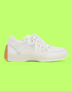 GIUSEPPE ZANOTTI WHITE LEATHER RETRO STYLE CHUNKY SNEAKERS