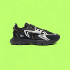 LACOSTE SPORT L003 NEO MEN'S BLACK MESH AND LEATHER SNEAKERS
