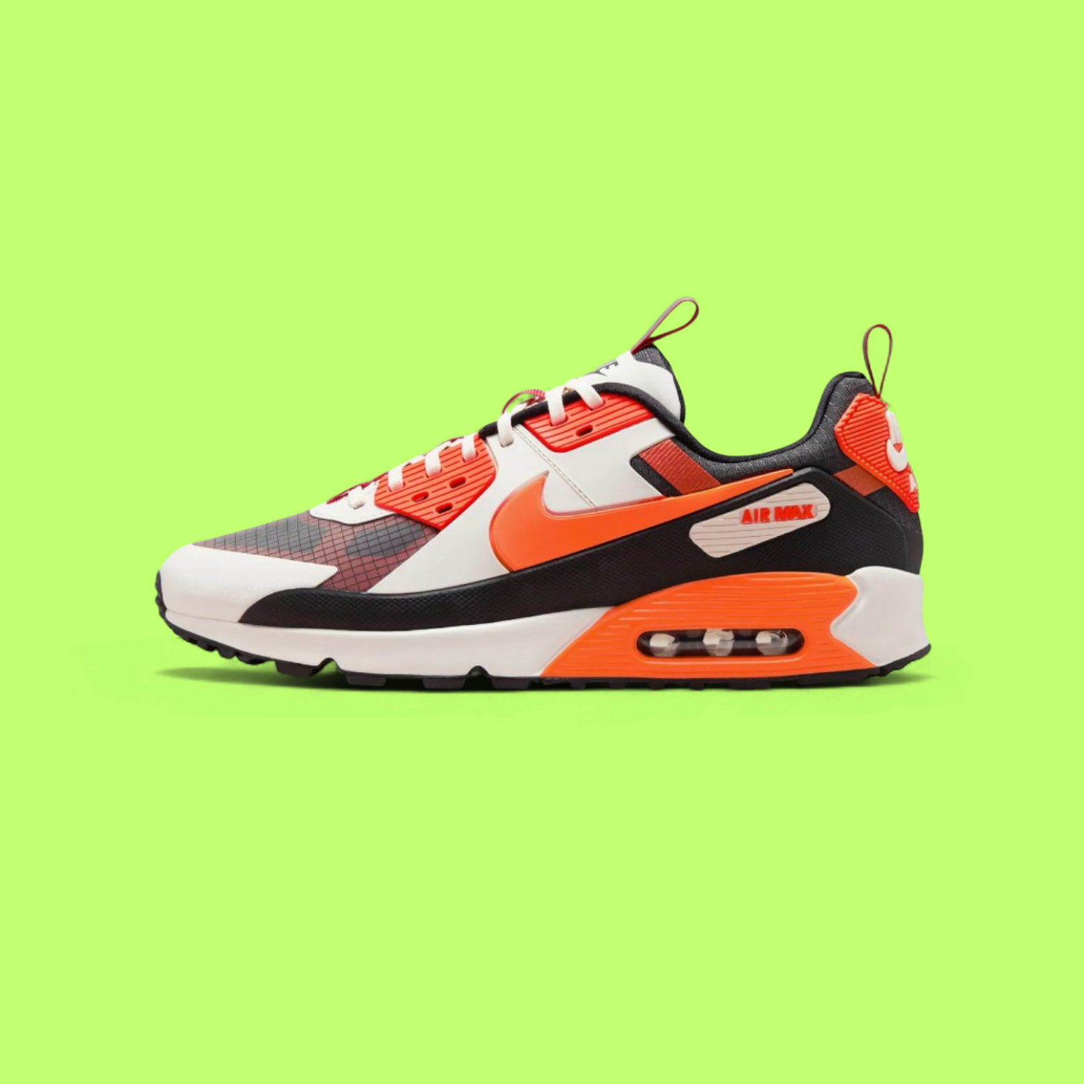 NIKE AIR MAX 90 DRIFT MEN'S ORANGE LEATHER RETRO RUNNING SNEAKERS