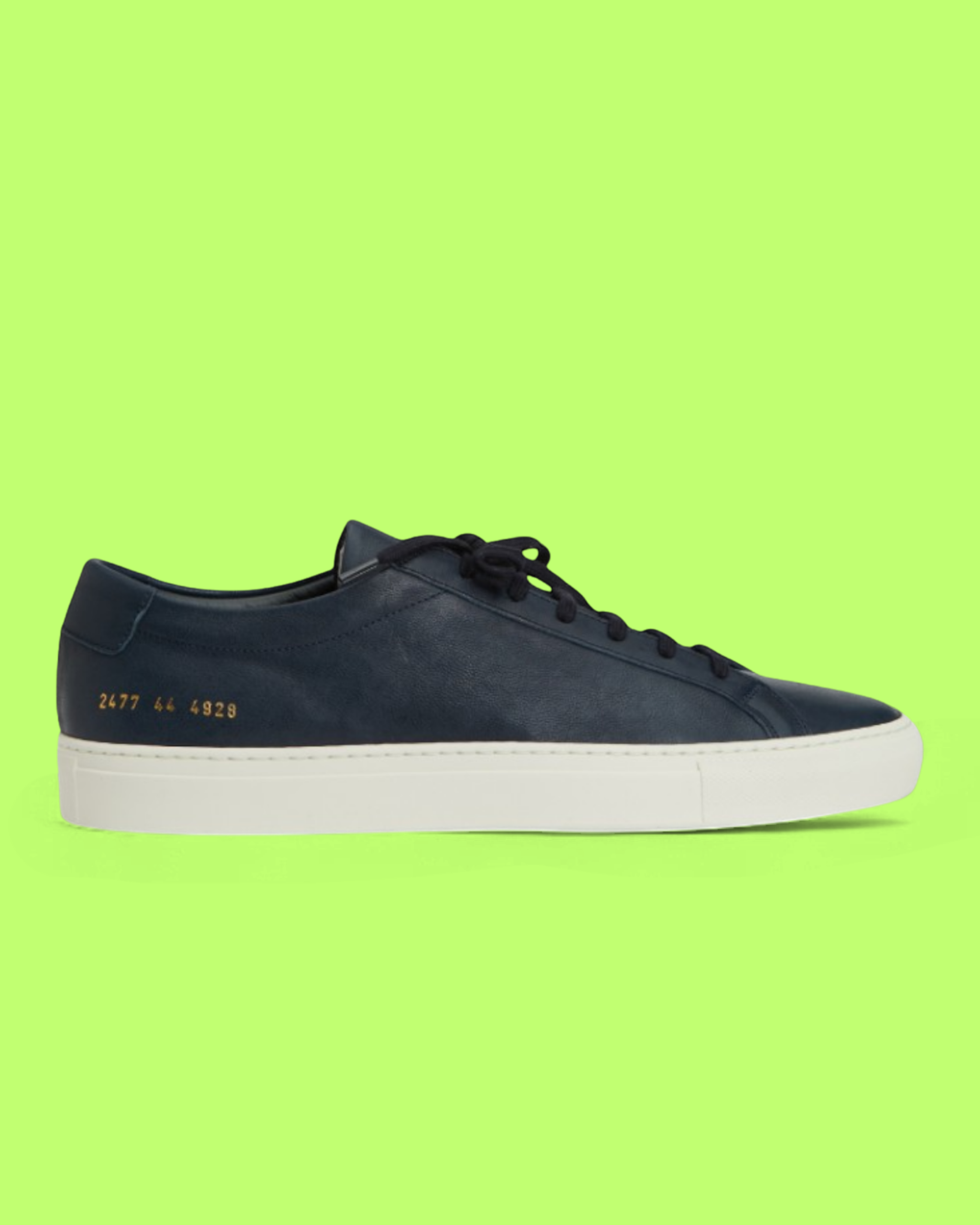 COMMON PROJECTS ORIGINAL ACHILLES LOW NAVY LEATHER CLASSIC