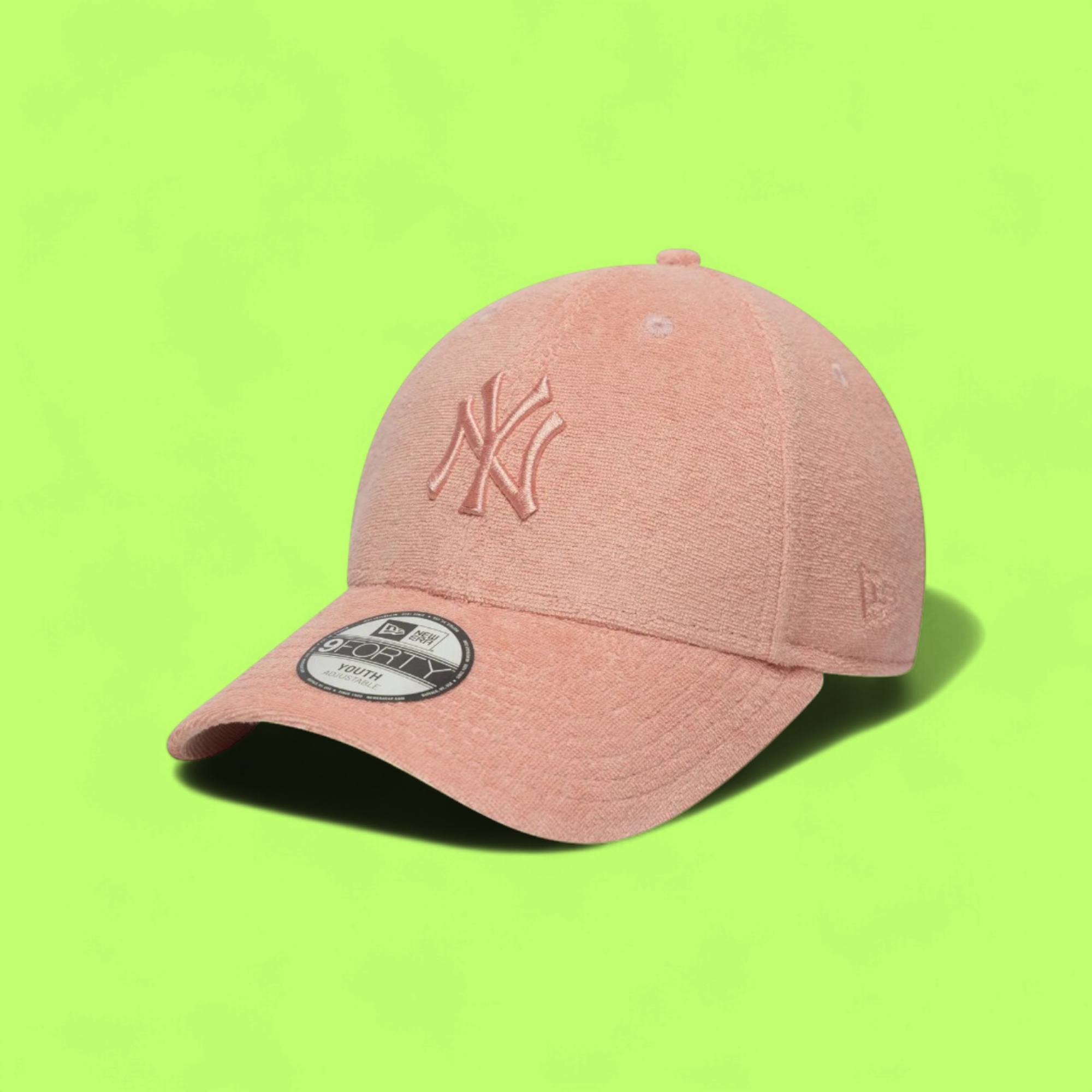 NEW ERA NY YANKEES PINK TEXTURED FABRIC YOUTH CAP CWCD