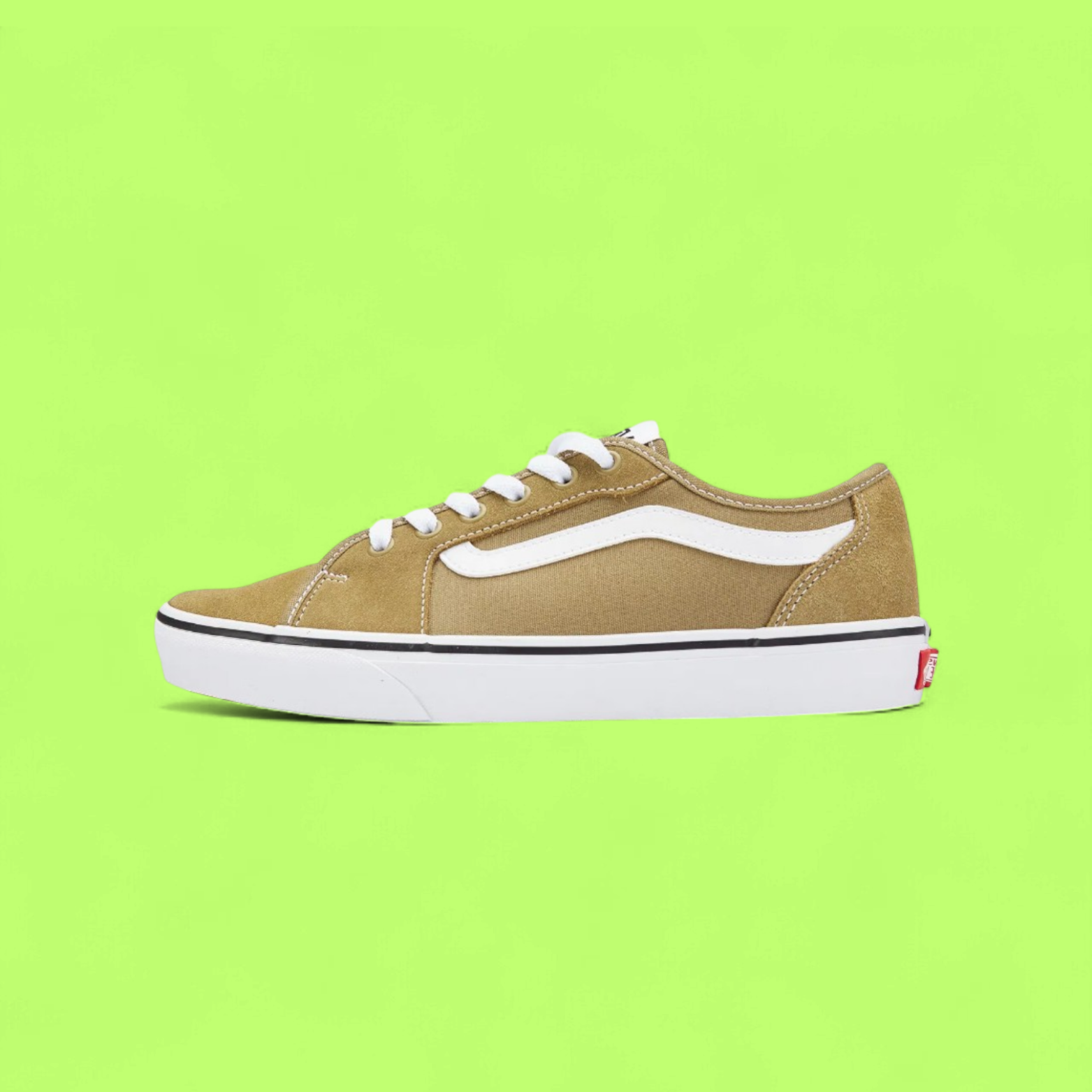 VANS FILMORE DECON MEN'S GREEN CANVAS LOW-TOP SKATE STYLE SNEAKERS