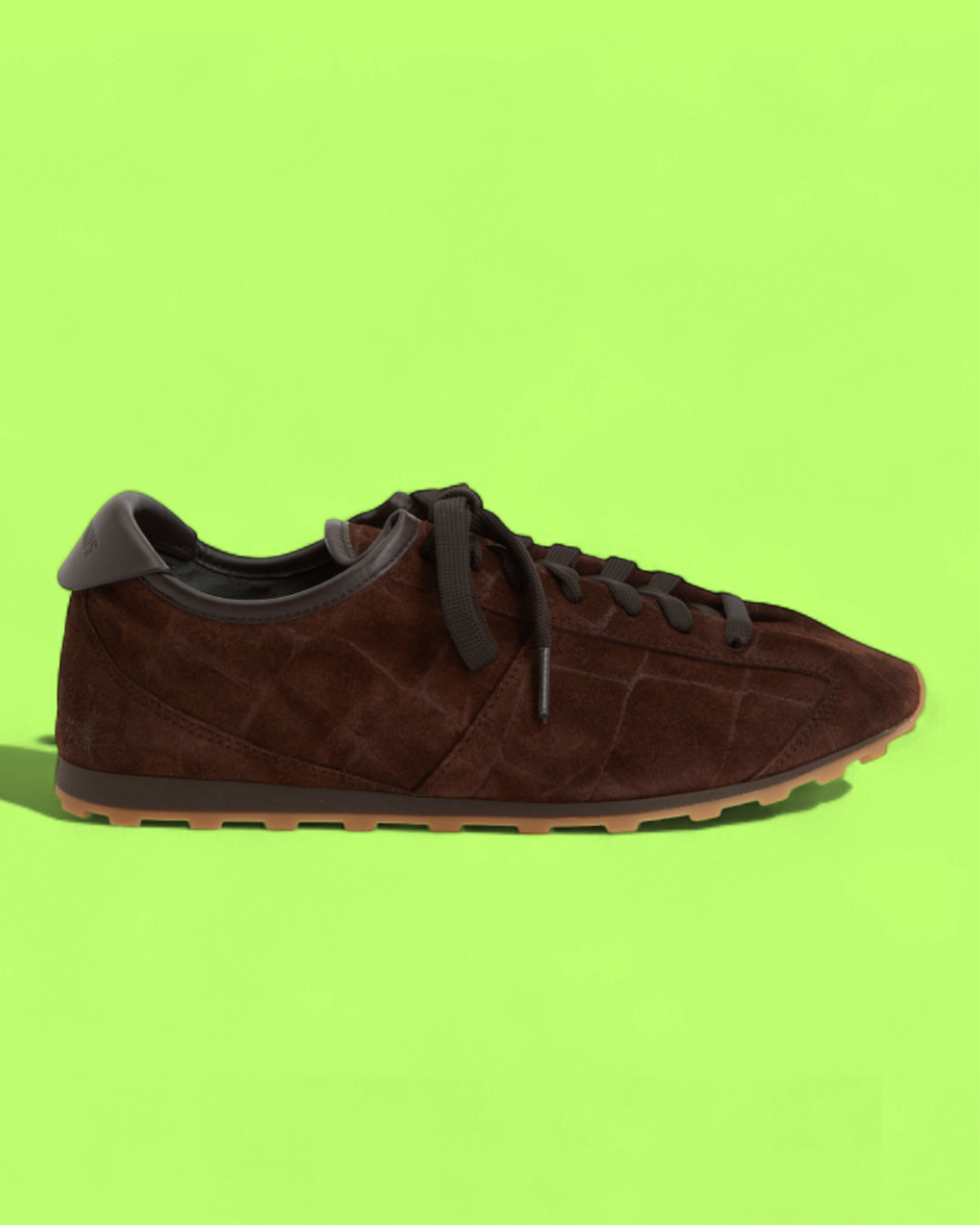 JACQUEMUS RETRO SUEDE SNEAKER BROWN GUM SOLE ICON CWCD