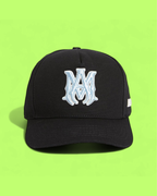 AMIRI BLACK BASEBALL CAP WITH BLUE 3D EMBROIDERED LOGO CWCD