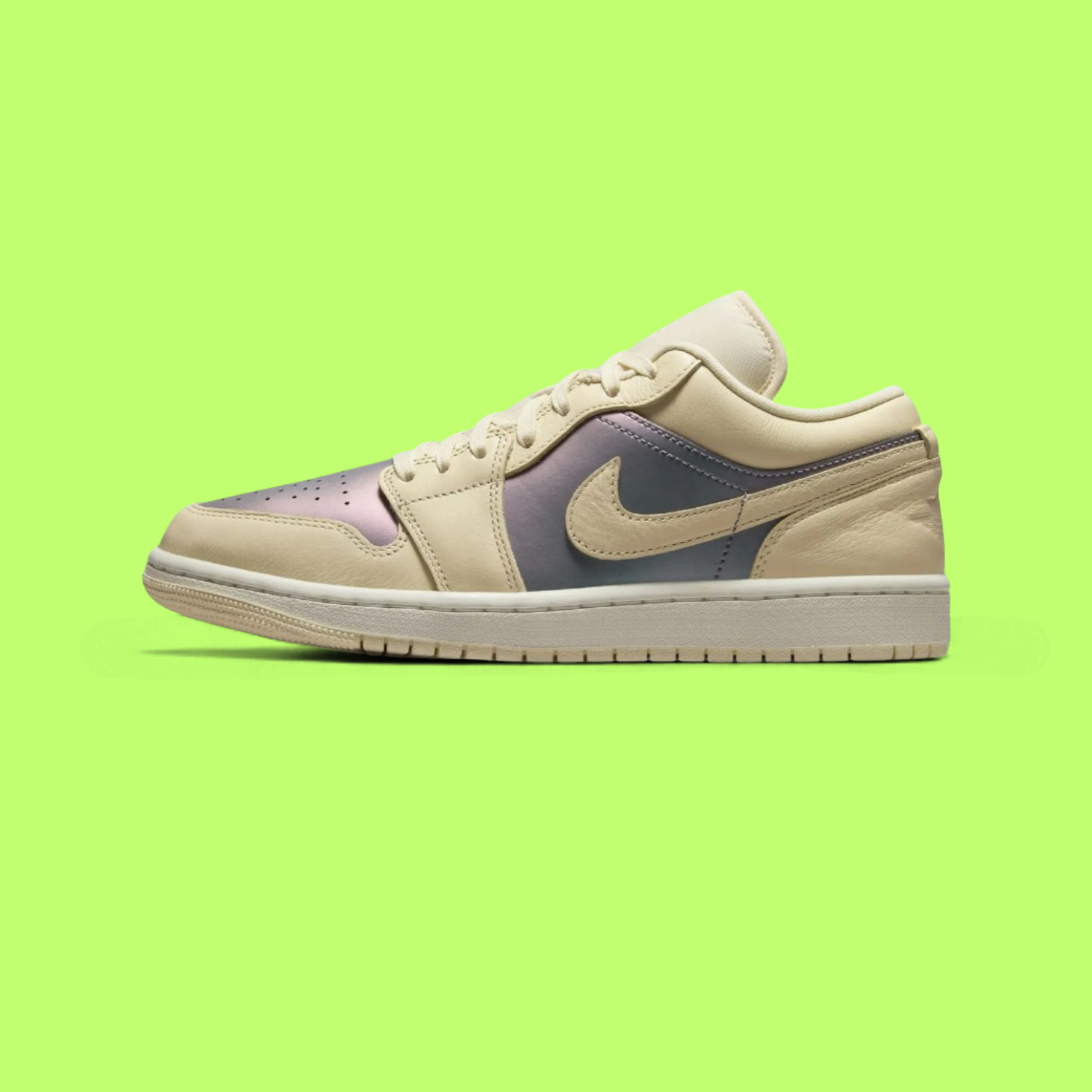 NIKE AIR JORDAN 1 LOW CREAM PURPLE GRADIENT RETRO SNEAKERS