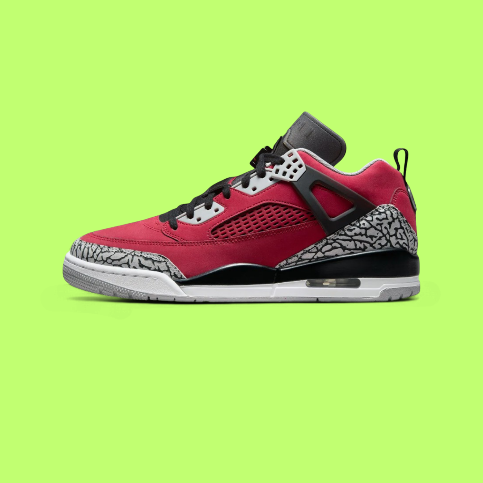 NIKE JORDAN SPIZIKE LOW MEN'S RED LEATHER RETRO BASKETBALL SNEAKERS