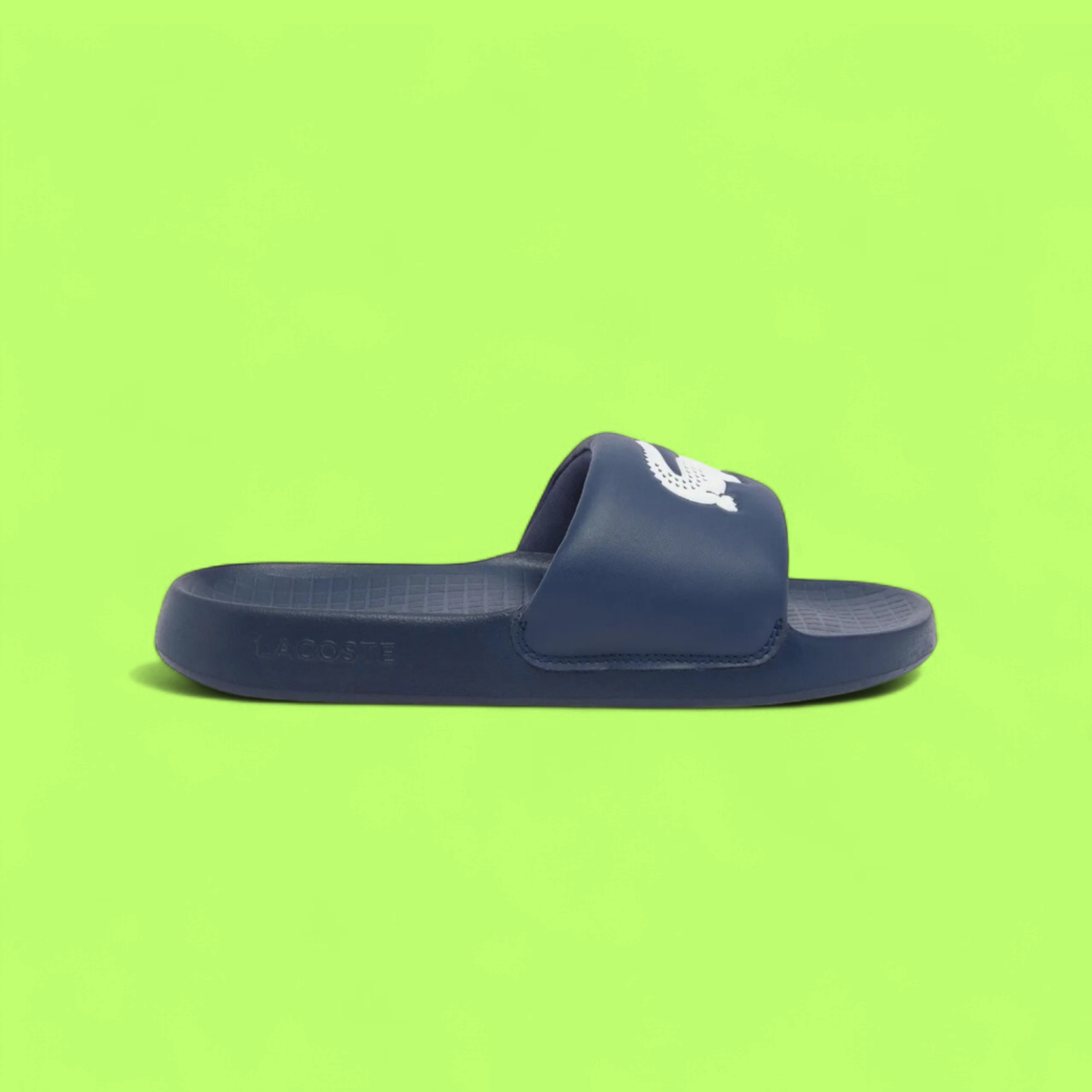 LACOSTE SERVE SLIDE 1.0 MEN'S NAVY BLUE COMFORT POOL SANDALS