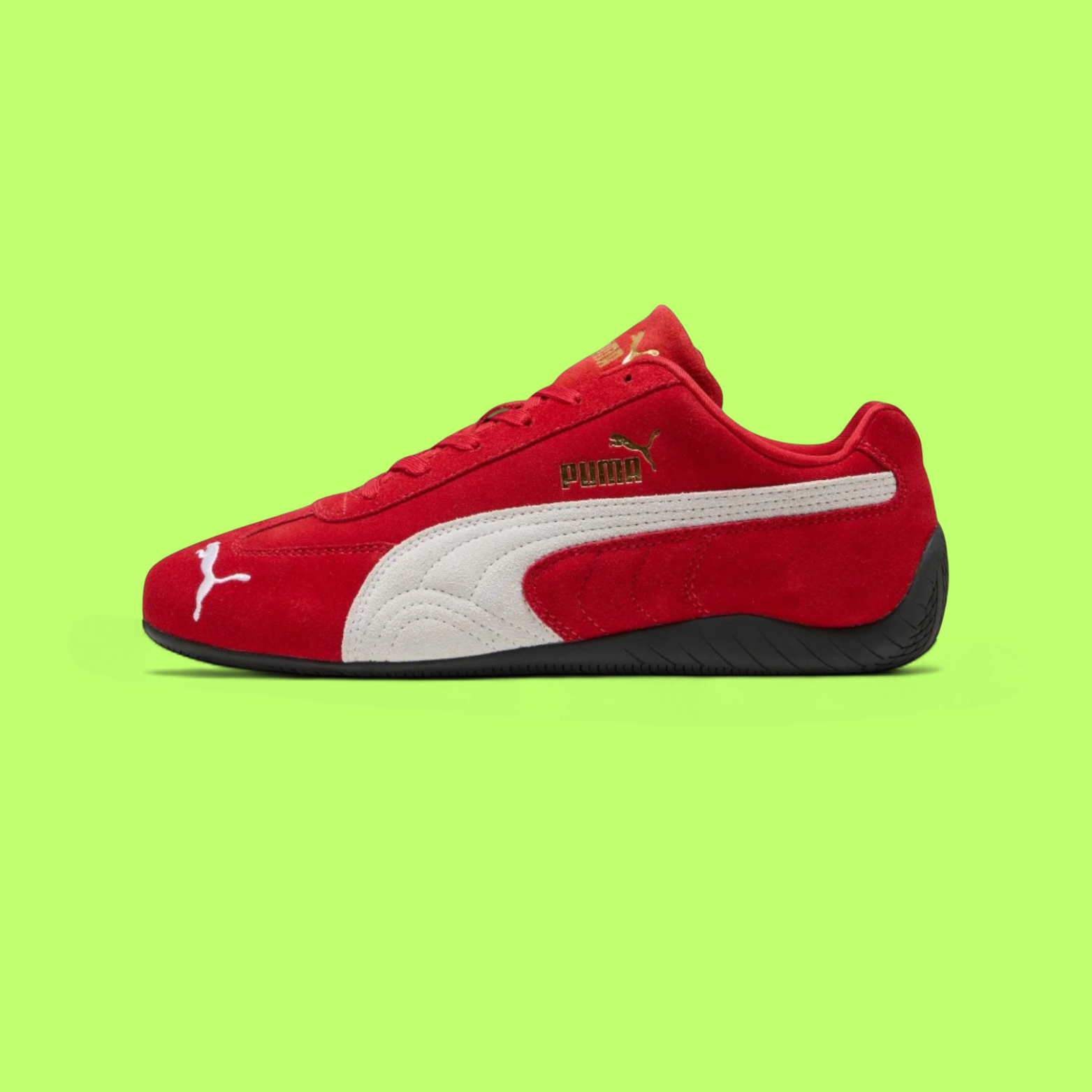 PUMA SPEEDCAT OG UNISEX RED SUEDE MOTORSPORT STYLE SNEAKERS