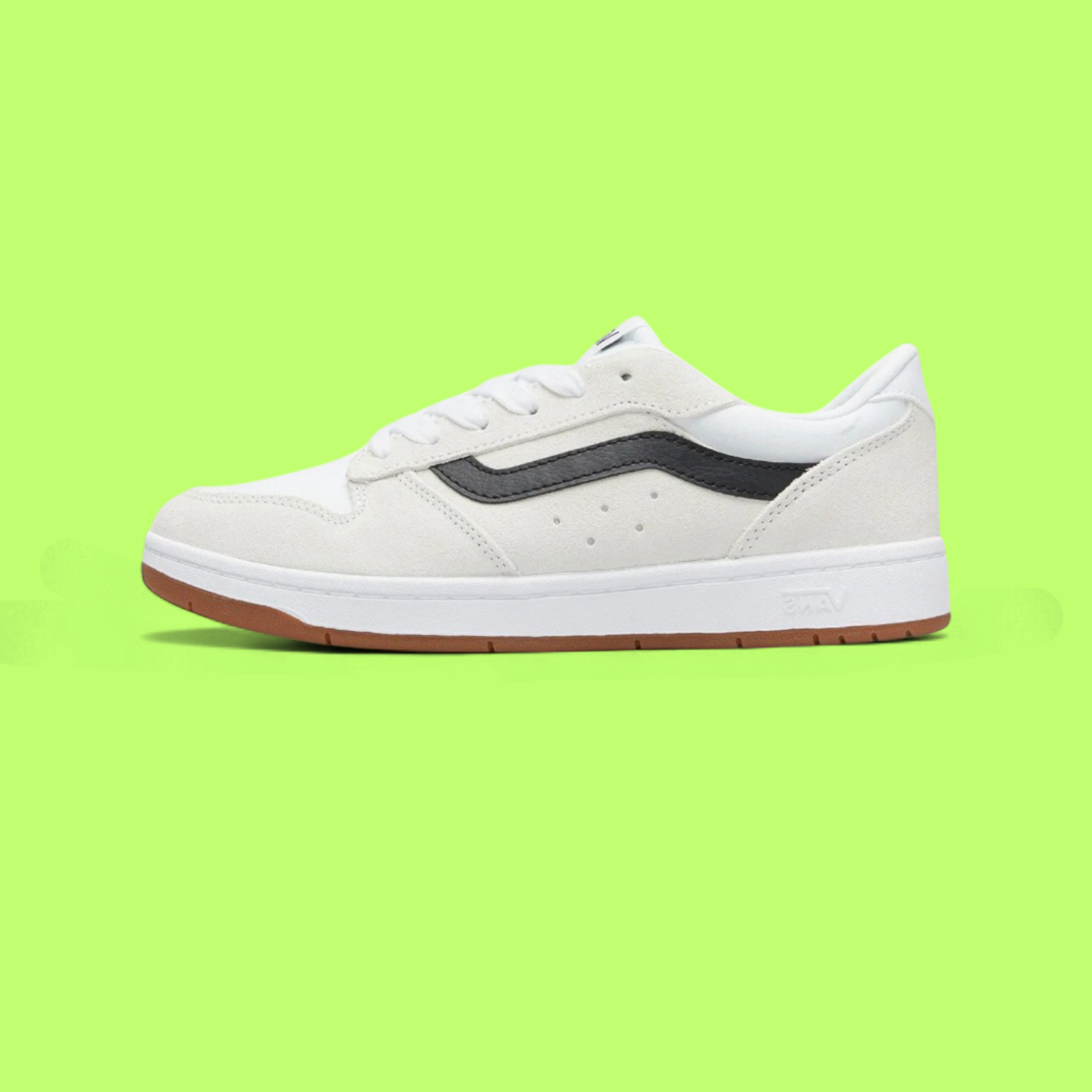 VANS LOWLAND CC WHITE BLACK LEATHER SUEDE SKATE STYLE CWCD