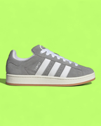 ADIDAS CAMPUS GREY WHITE SUEDE RETRO CASUAL LOW TOP SNEAKERS