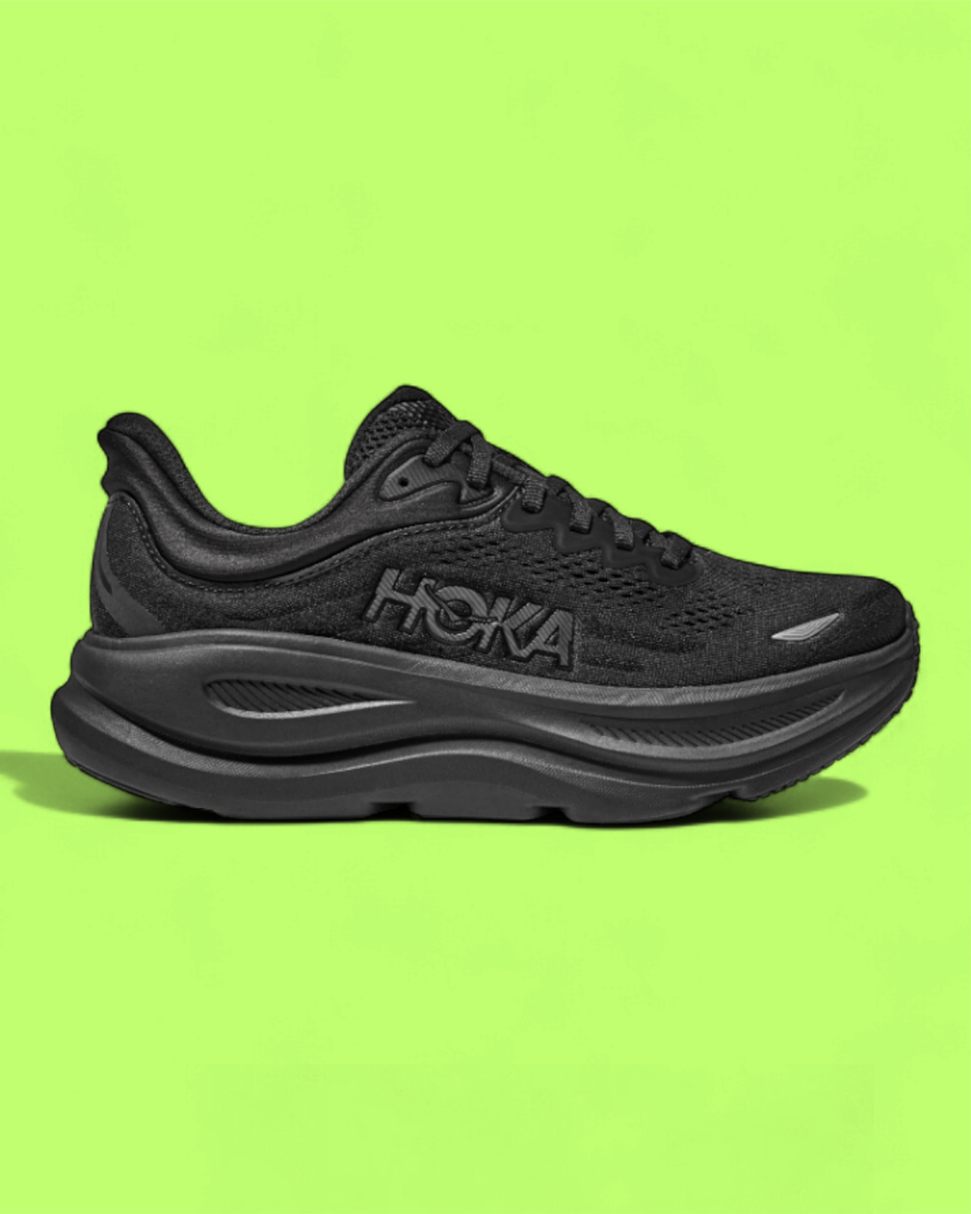 HOKA TRIPLE BLACK MAX CUSHION PERFORMANCE RUNNING SHOE CWCD