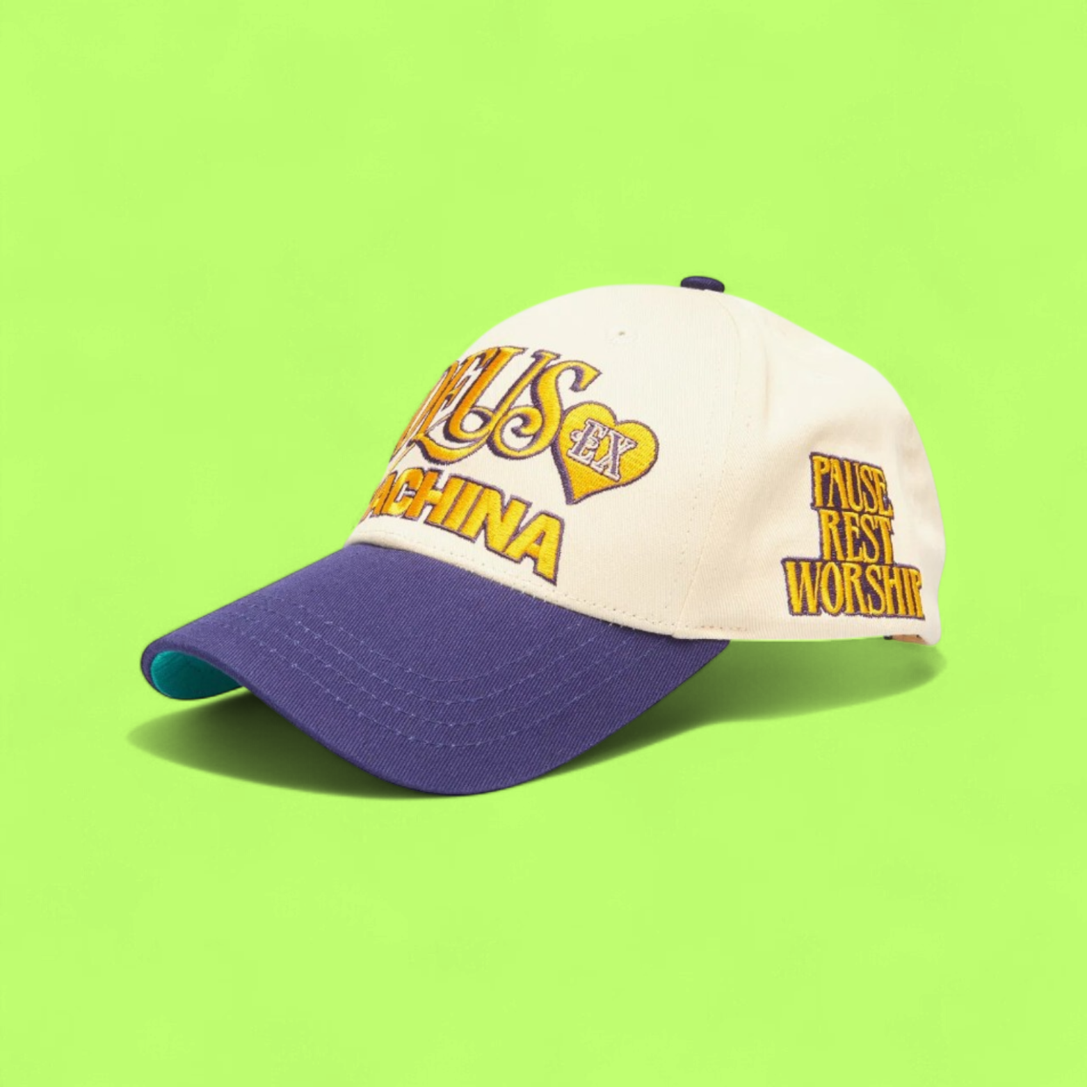 DEUS EX MACHINA PURPLE YELLOW WORSHIP BASEBALL CAP CWCDE