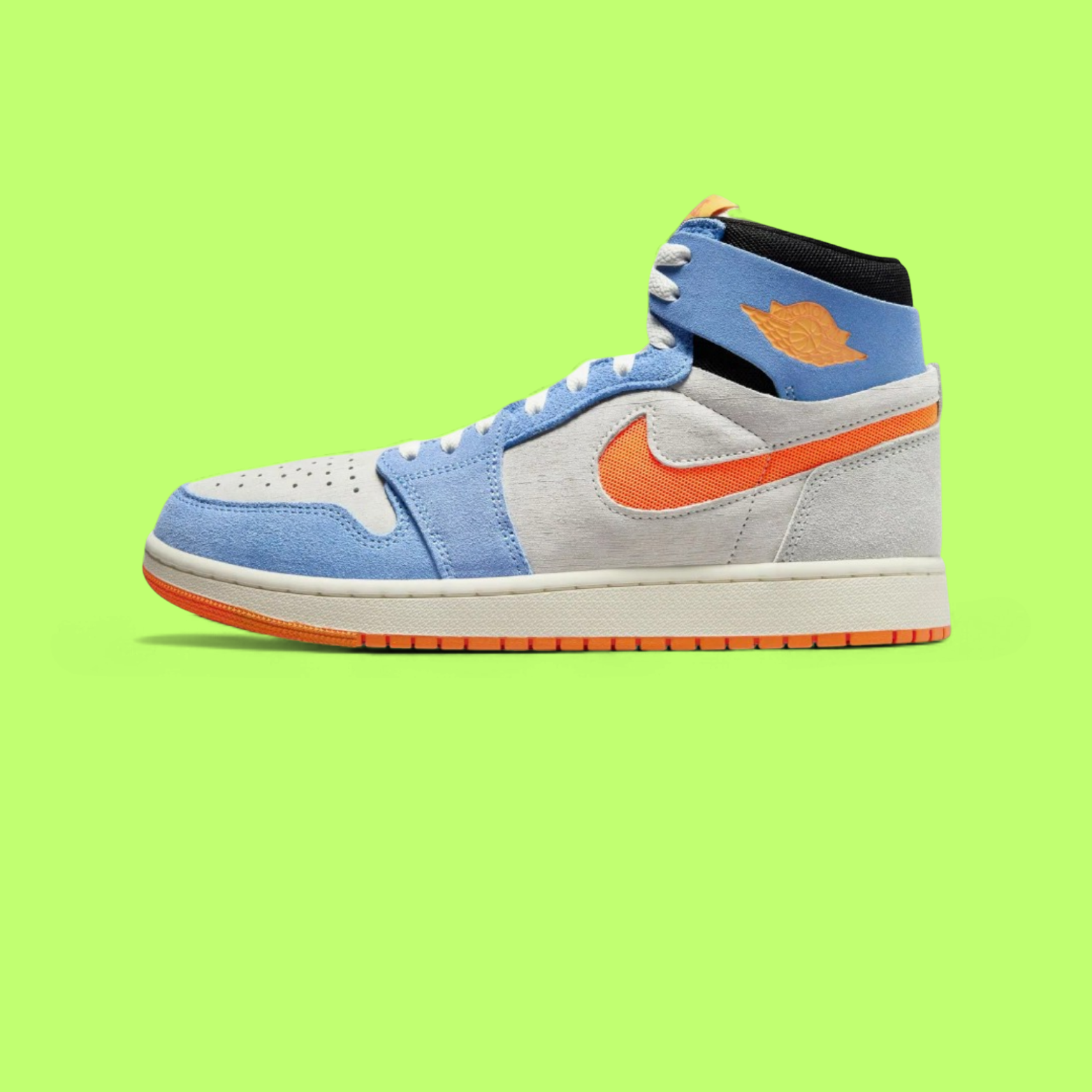 NIKE JORDAN AIR 1 HIGH ZOOM CMFT 2 MEN'S BLUE ORANGE SNEAKERS