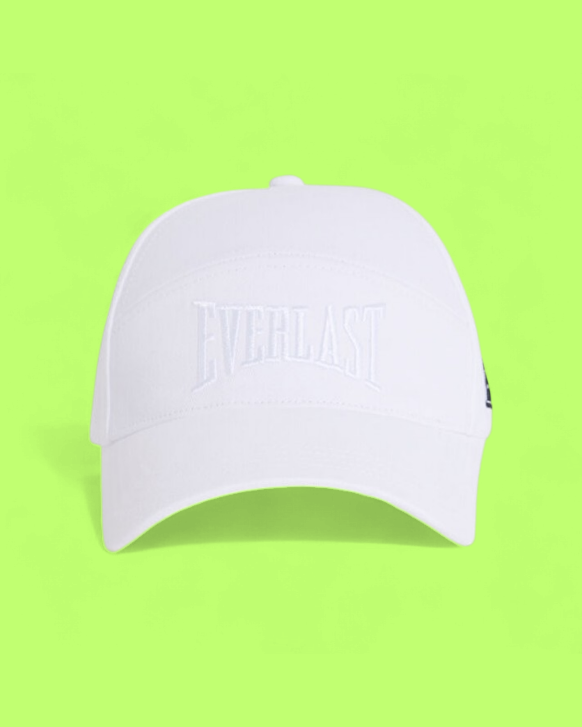 WHITE EVERLAST CAP WITH TONAL EMBROIDERED FRONT LOGO