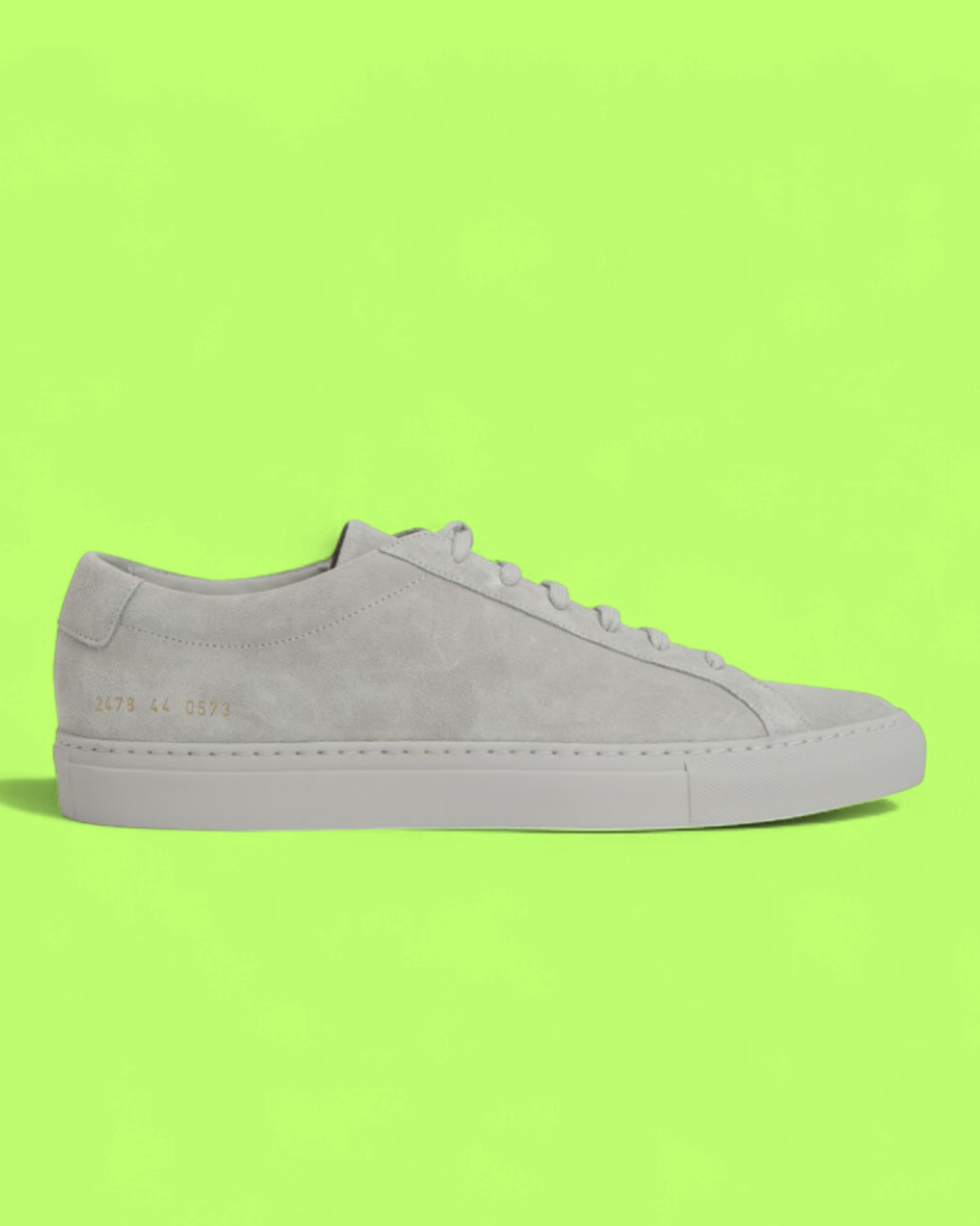 COMMON PROJECTS ORIGINAL ACHILLES LOW GREY SUEDE MINIMAL