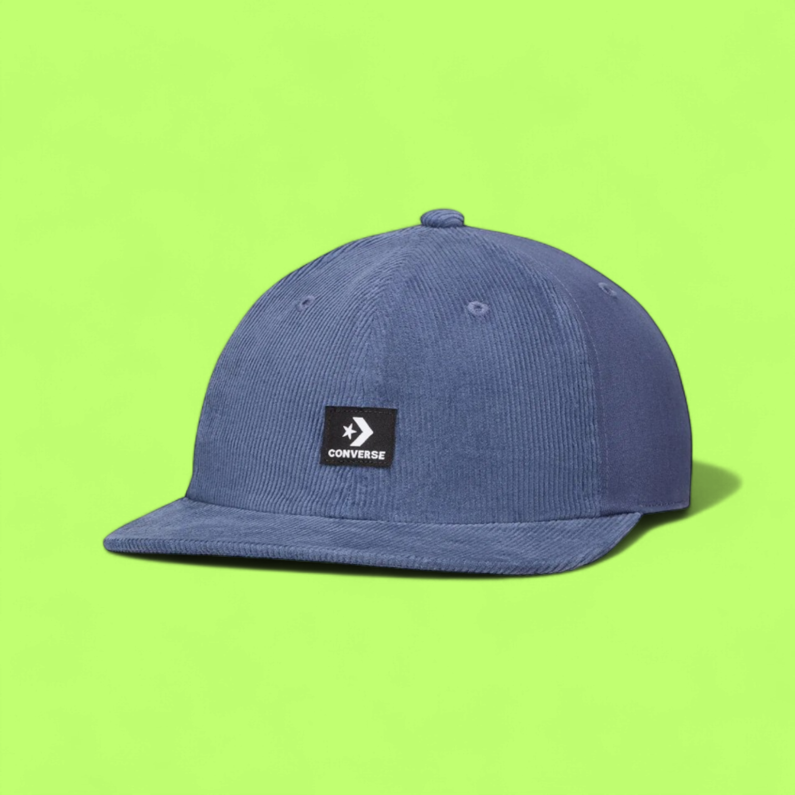 BLUE CONVERSE CORDUROY CAP WITH BLACK FRONT PATCH LOGO