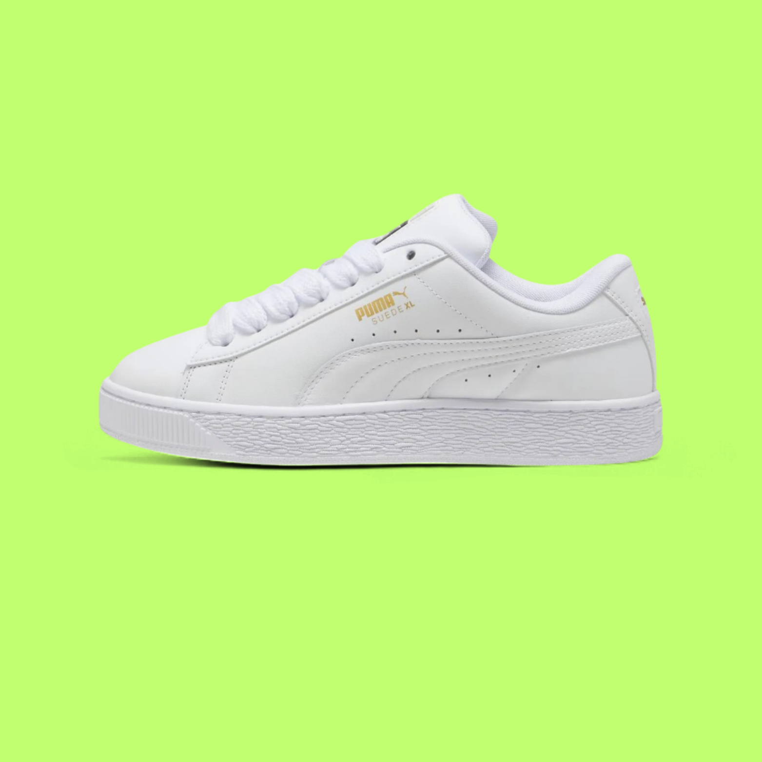 PUMA SUEDE XL LEATHER UNISEX WHITE WHITE SPORTS SHOES