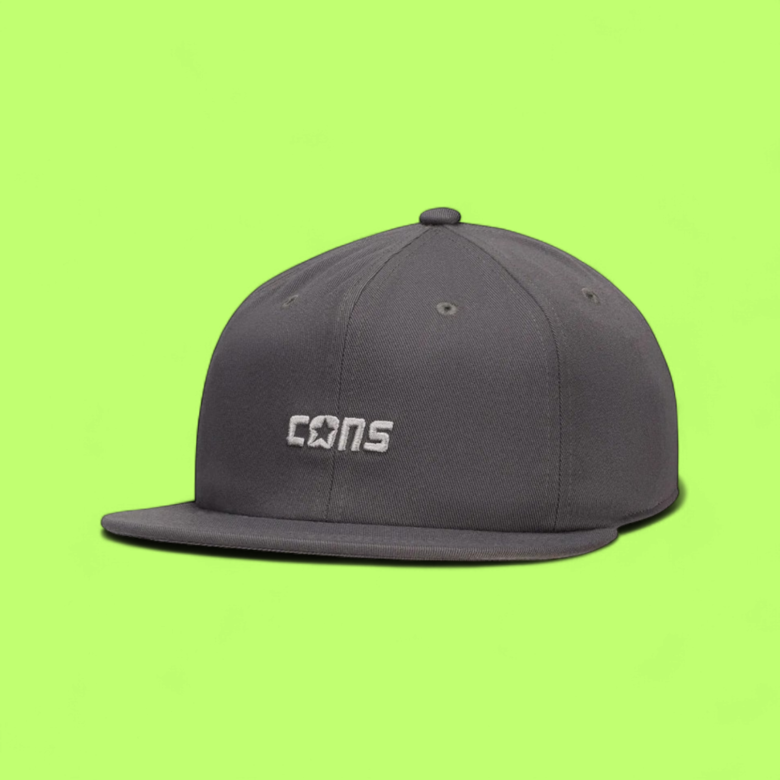 GREY CONVERSE CONS CAP WITH MINIMAL EMBROIDERED LOGO