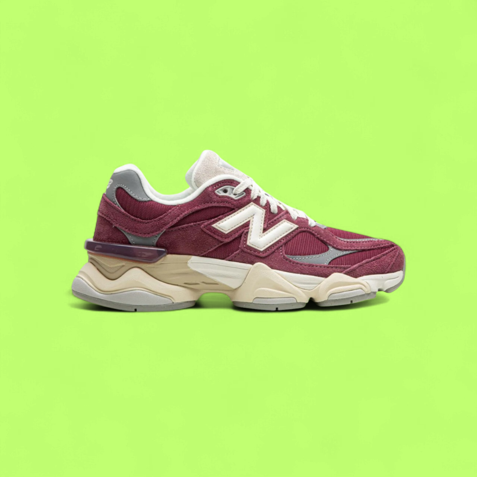 NEW BALANCE 9060 WASHED BURGUNDY PREMIUM RETRO STYLE EDITION DROP ICONZ