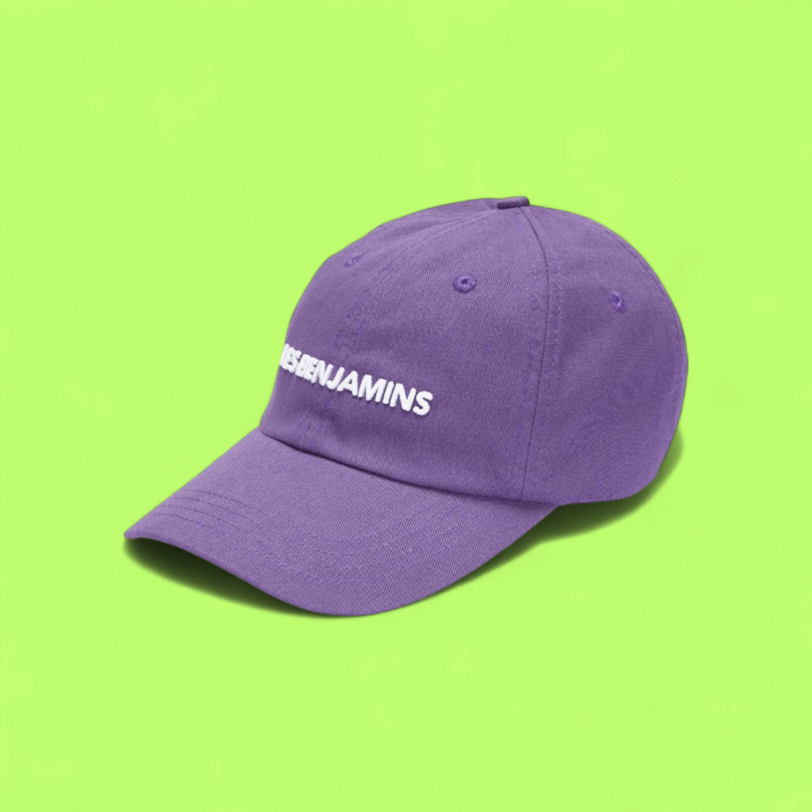 LES BENJAMINS PURPLE BASEBALL CAP WITH WHITE LOGO DETAIL