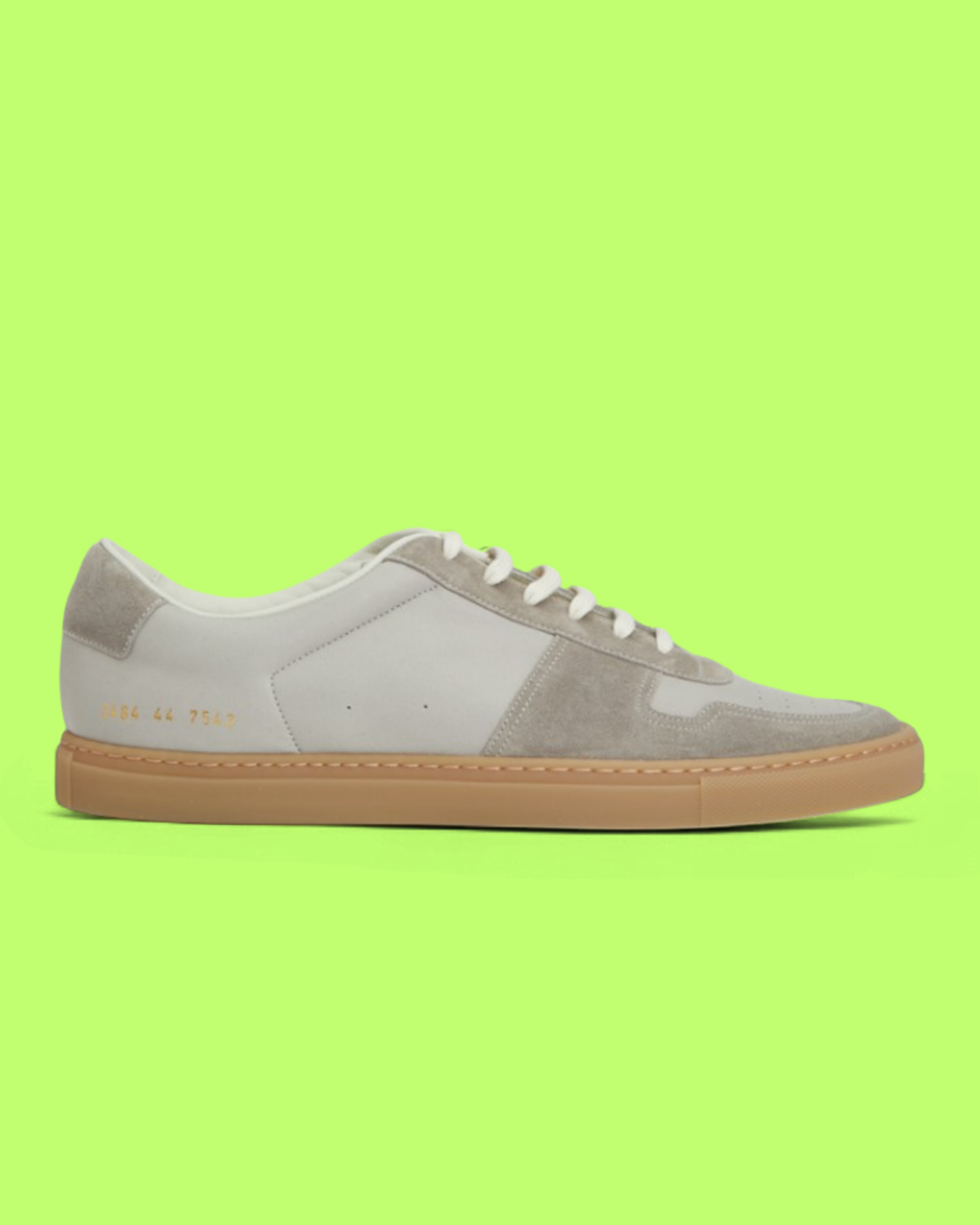 COMMON PROJECTS RETRO LOW WHITE GREY SUEDE GUM SOLE