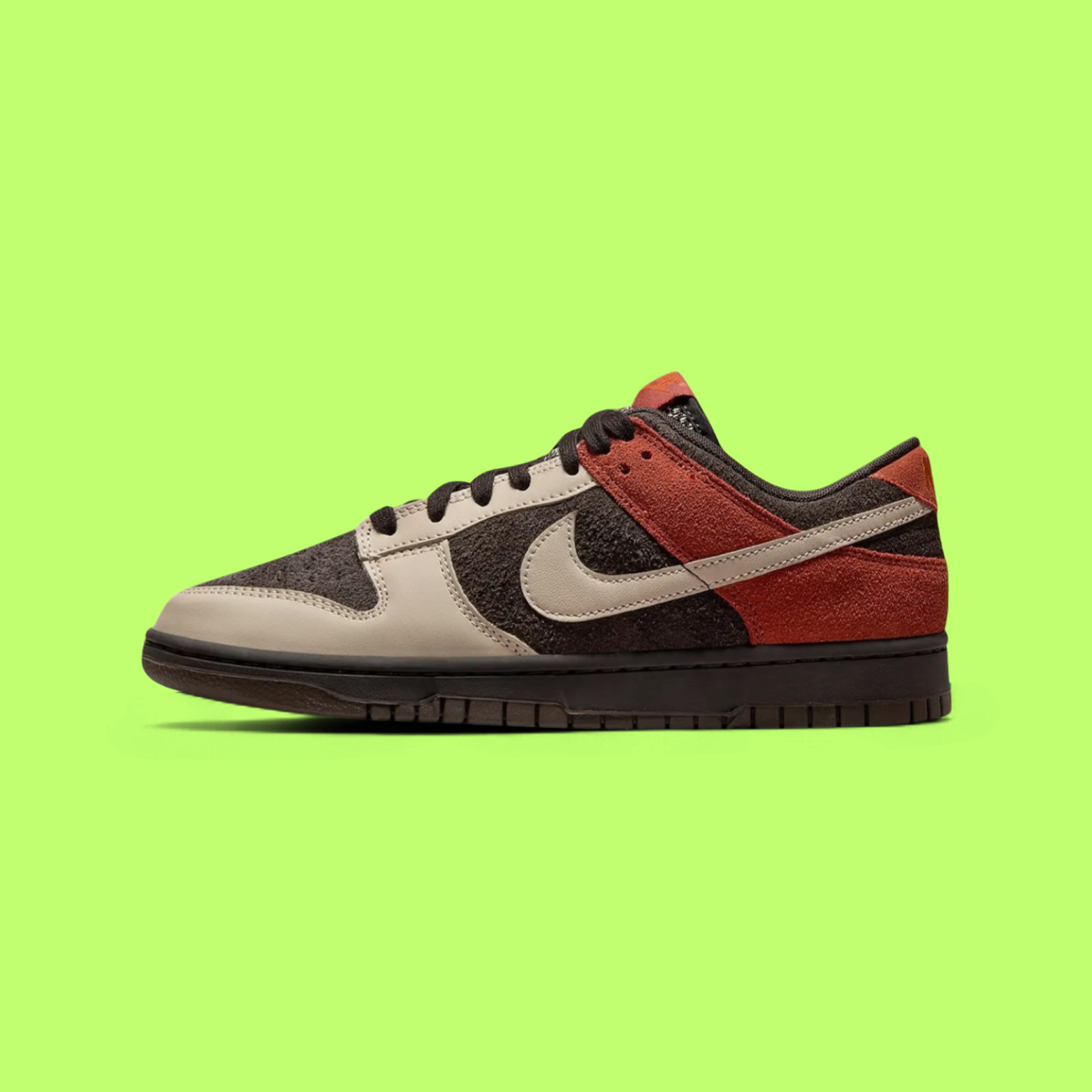 NIKE DUNK LOW VINTAGE RUST BROWN SUEDE TEXTURE FUSION EDITION
