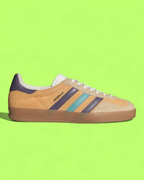 ADIDAS GAZELLE BEIGE PURPLE TURQUOISE RETRO SNEAKERS CWCD