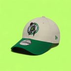 BOSTON CELTICS BEIGE AND GREEN CAP WITH TEAM EMBLEM CWCD