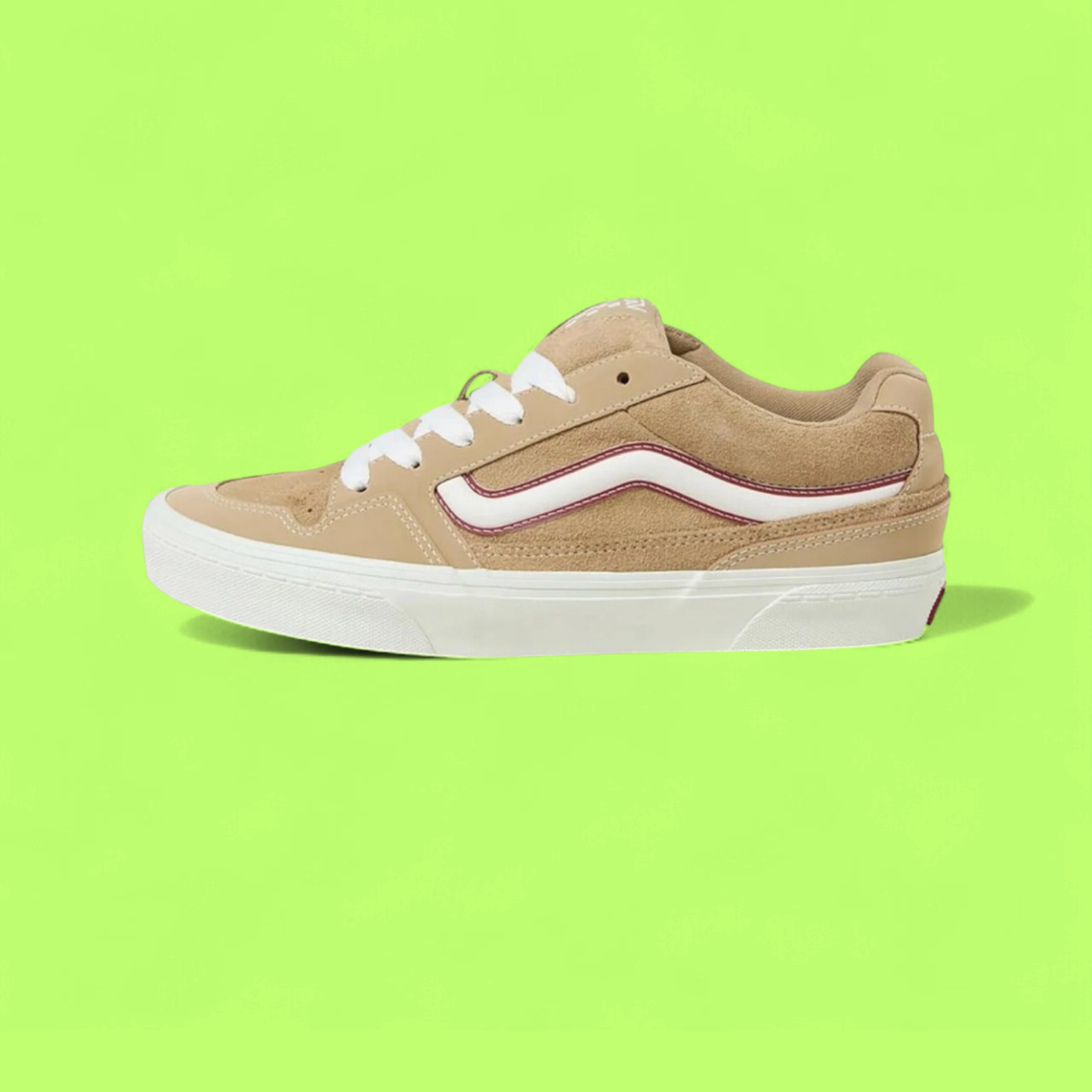 VANS LOWLAND CC TAN SUEDE WHITE RED STRIPE SKATE STYLE DROPZZ