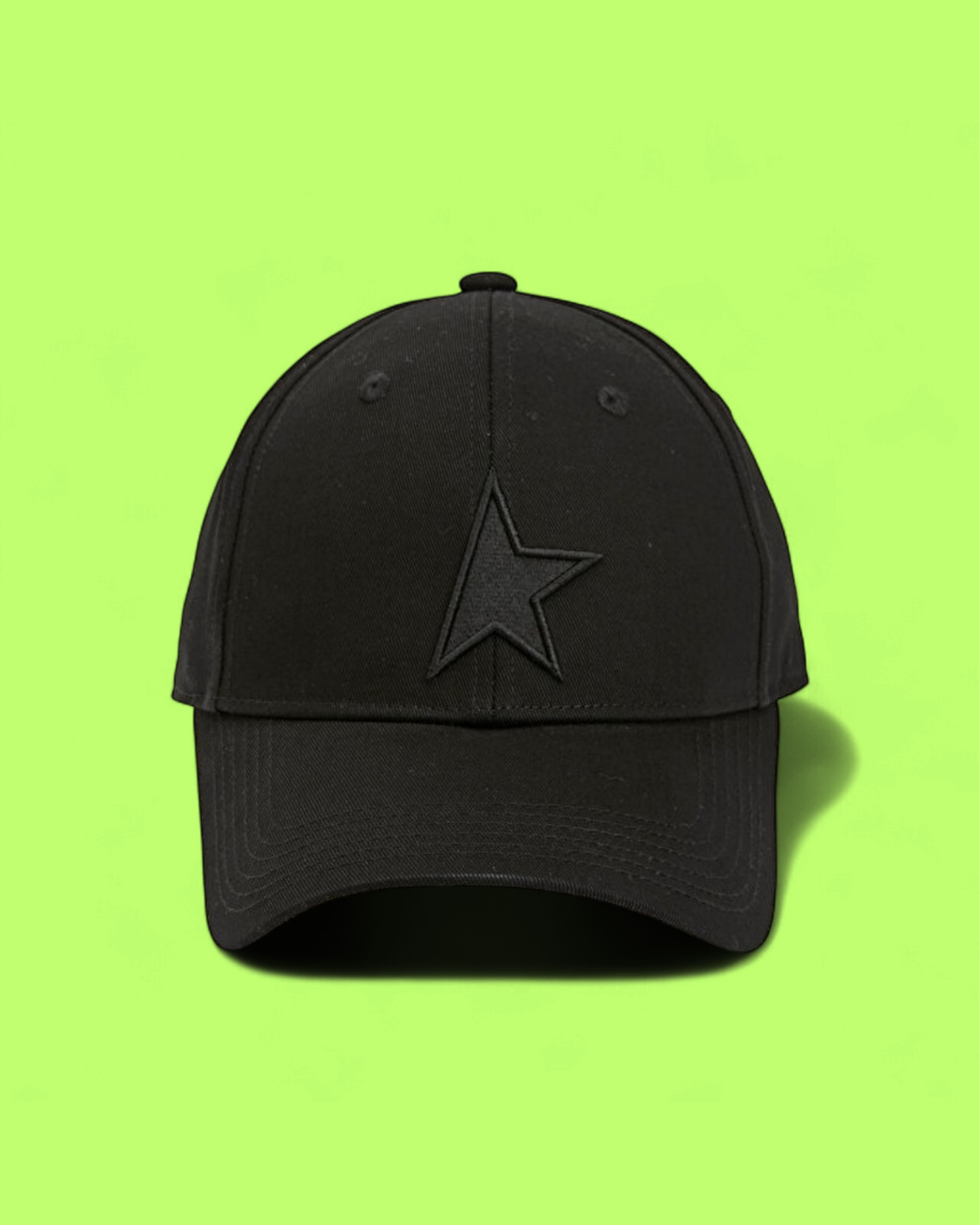 BLACK STAR EMBROIDERED MINIMALIST BASEBALL CAP STREET STYLE