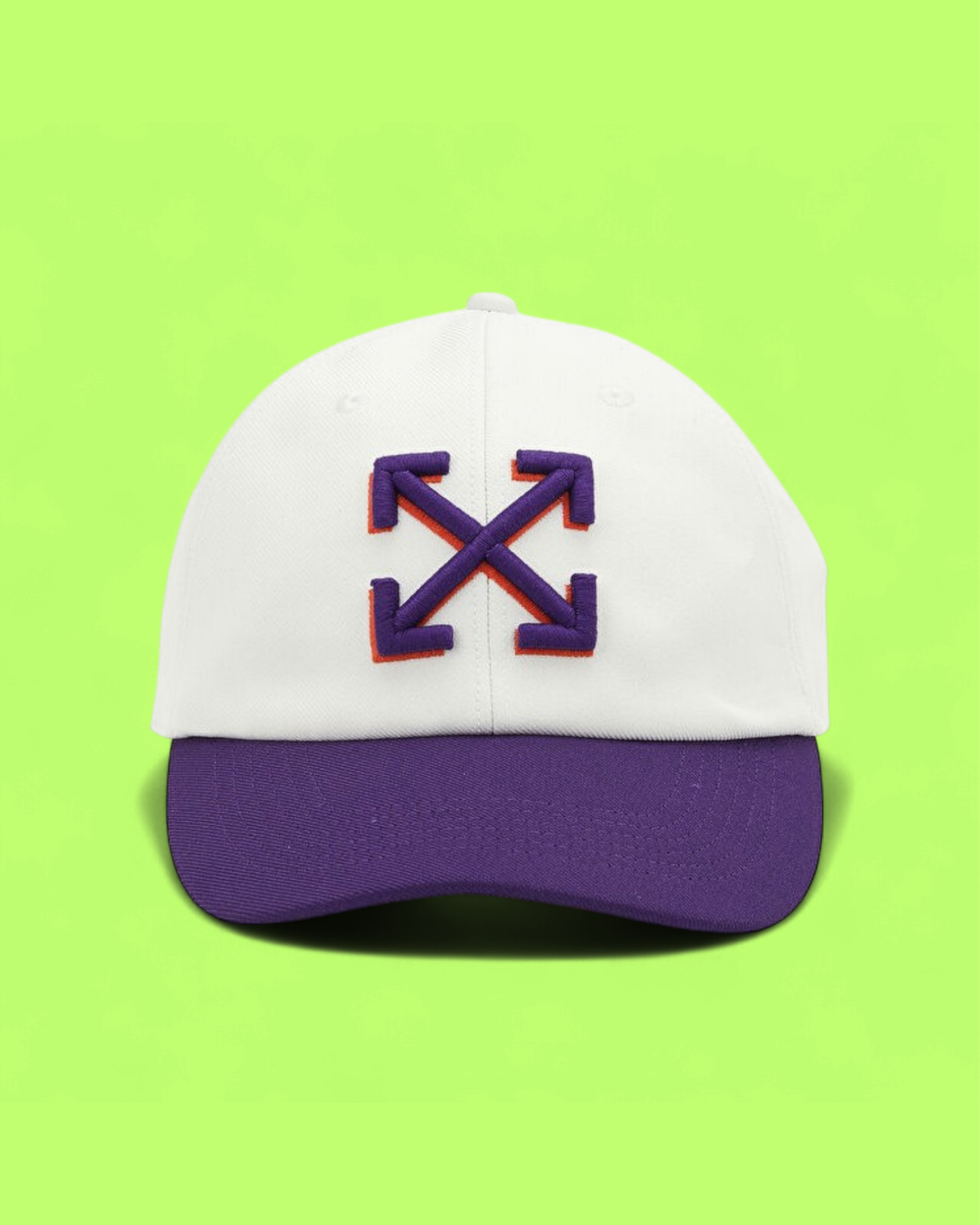 OFF-WHITE WHITE PURPLE CAP WITH ICONIC 3D EMBROIDERED ARROW