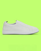 GEORGE HOGG WHITE SLIP-ON PREMIUM LEATHER SNEAKER ICON CWCD